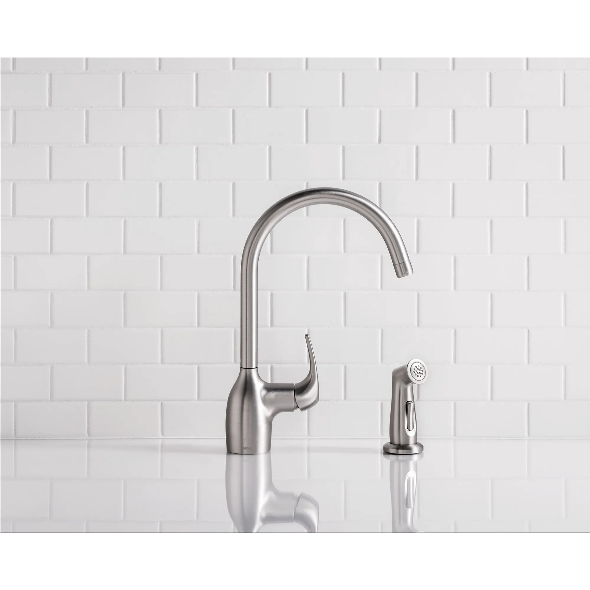 Essie Spot resist stainless One-Handle High Arc Kitchen Faucet - Image 12