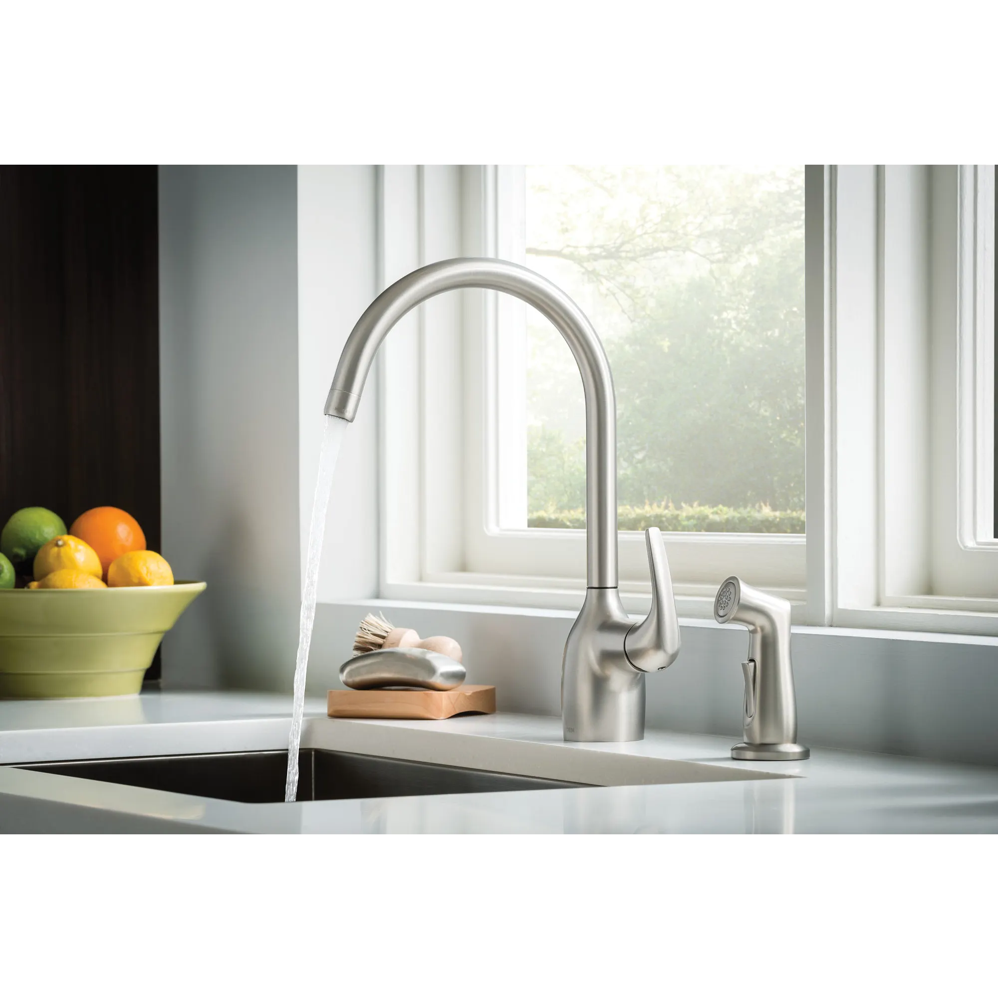 Essie Spot resist stainless One-Handle High Arc Kitchen Faucet - Image 5