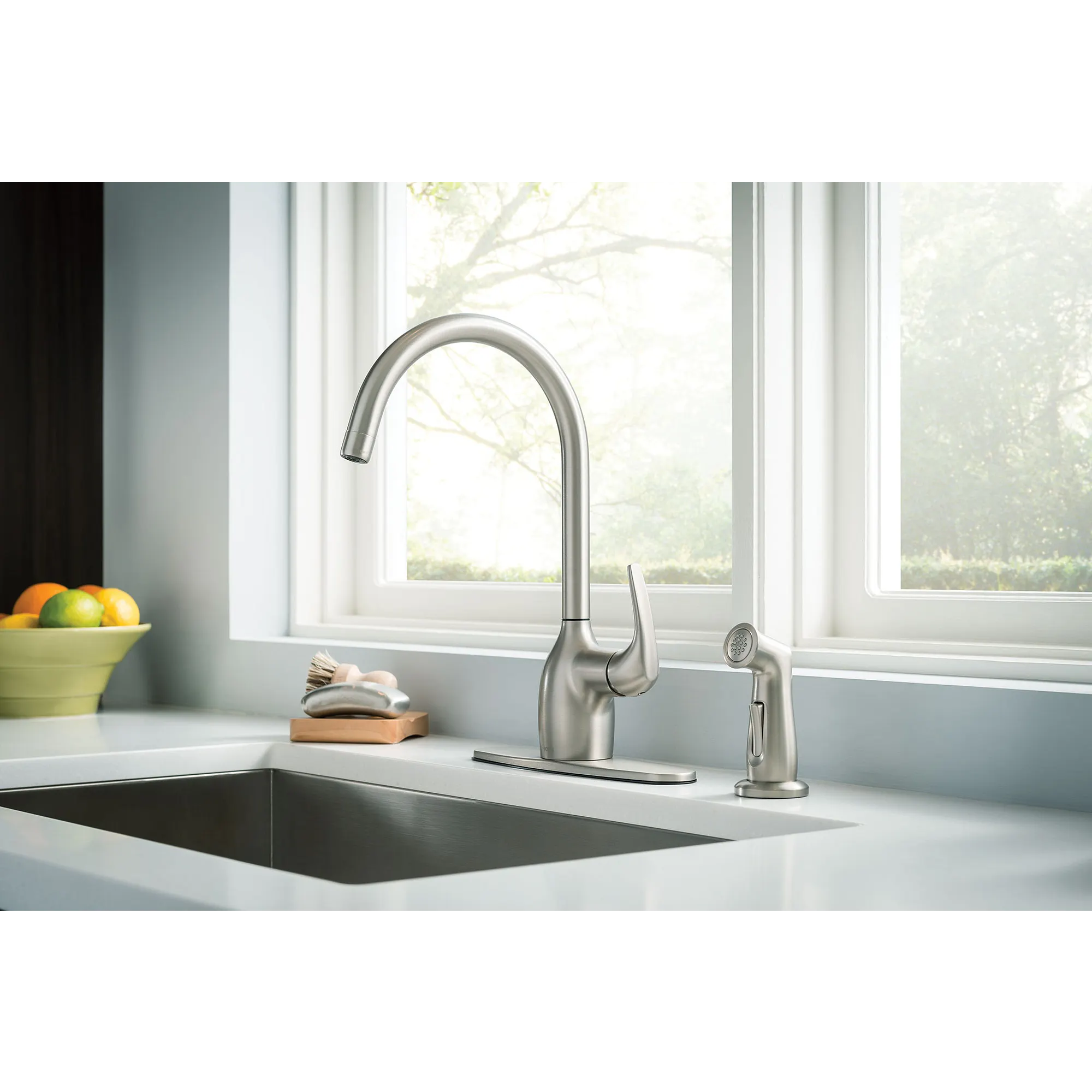 Essie Spot resist stainless One-Handle High Arc Kitchen Faucet - Image 7