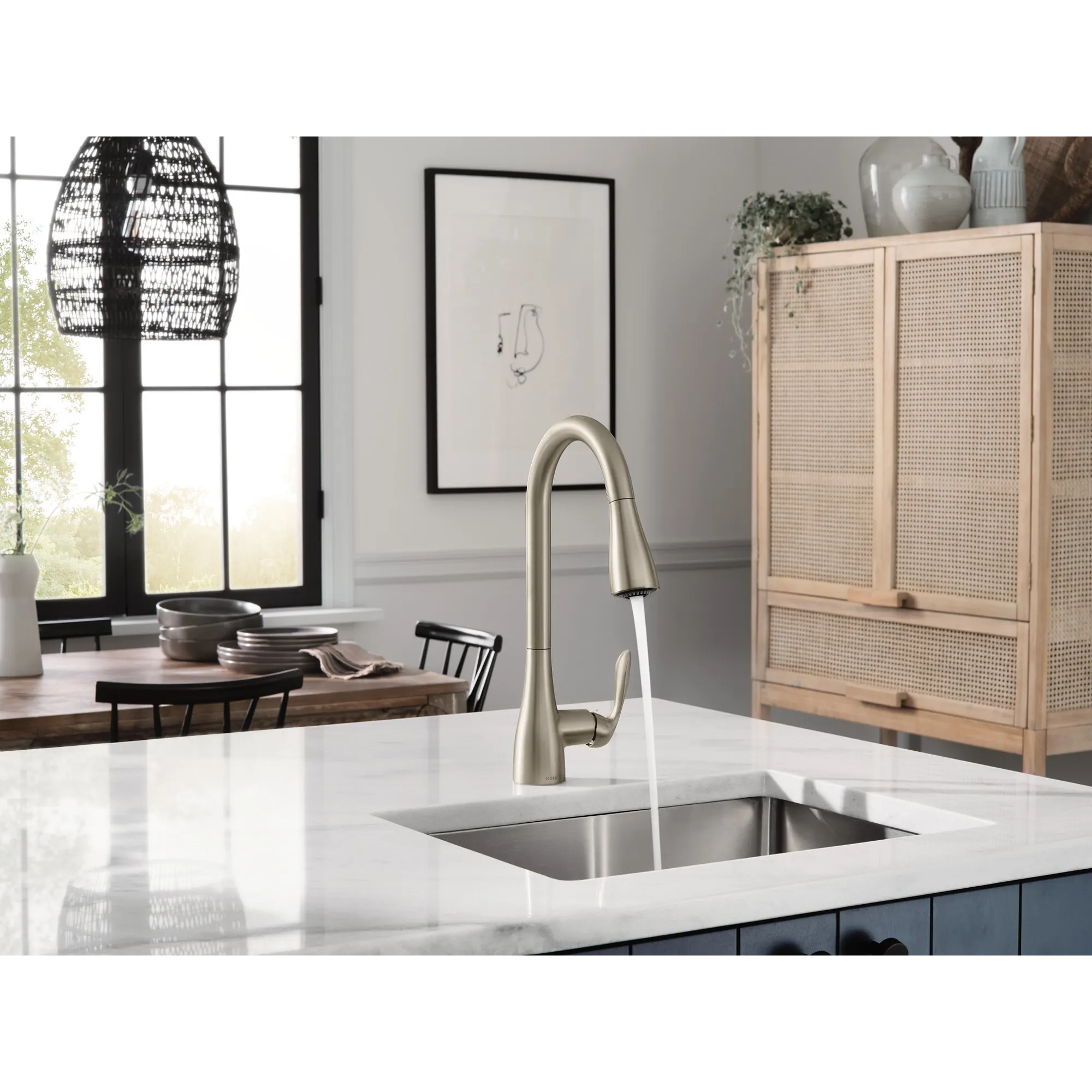 Georgene One-Handle High Arc Pulldown Kitchen Faucet - Image 37