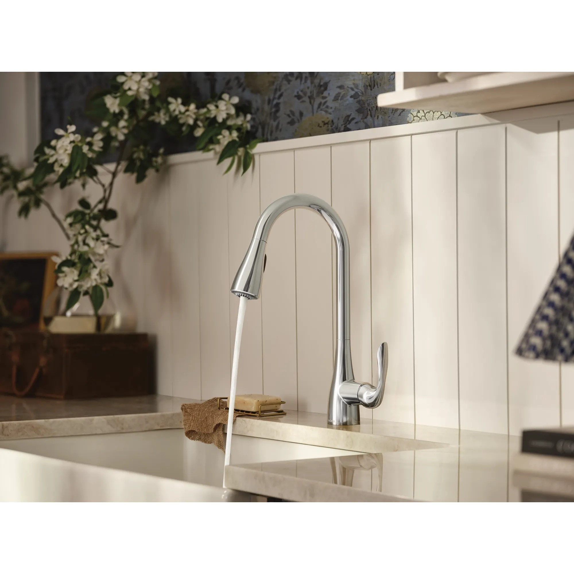 Georgene One-Handle High Arc Pulldown Kitchen Faucet - Image 9