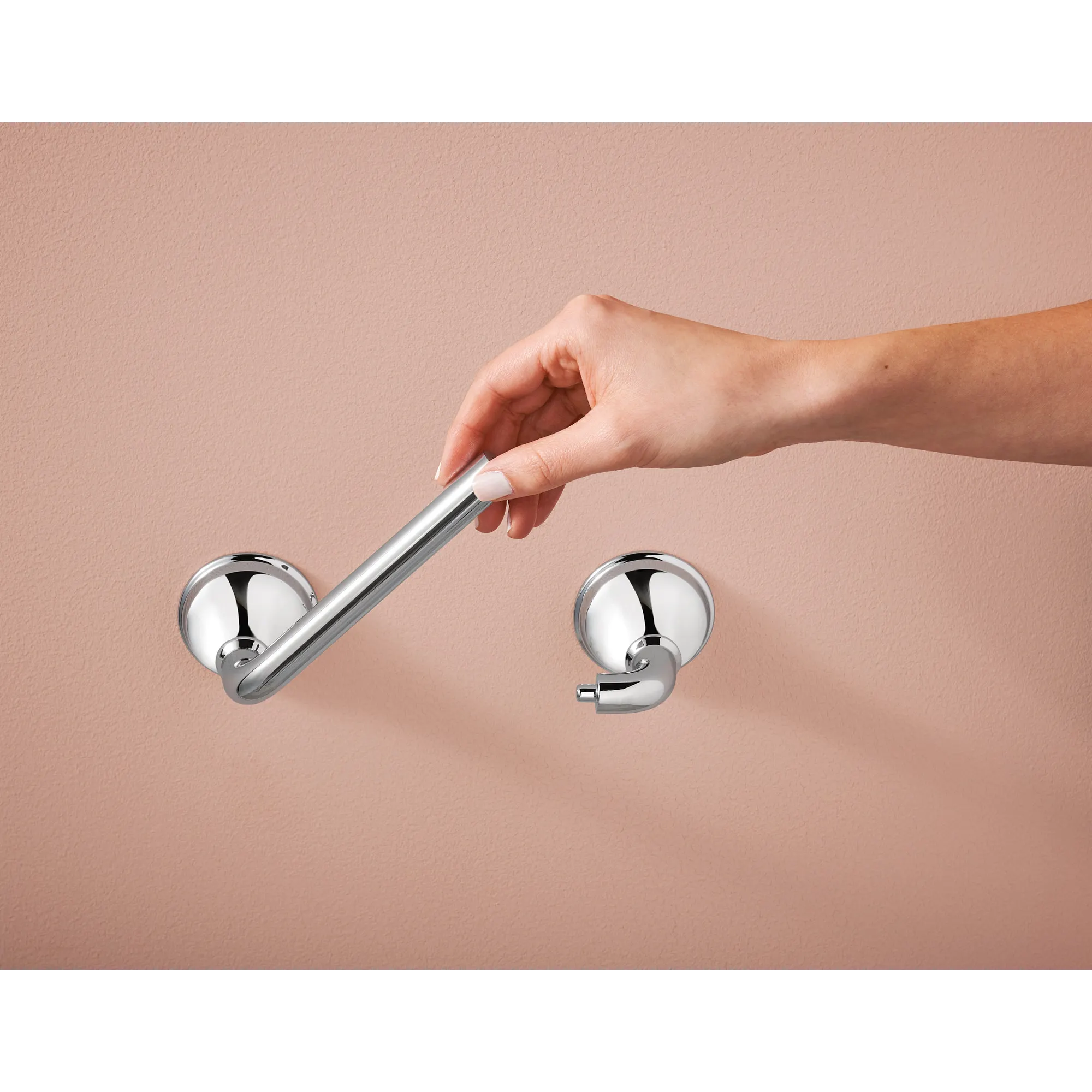 Jansen Chrome 8" Pivoting Toilet Paper Holder - Image 3
