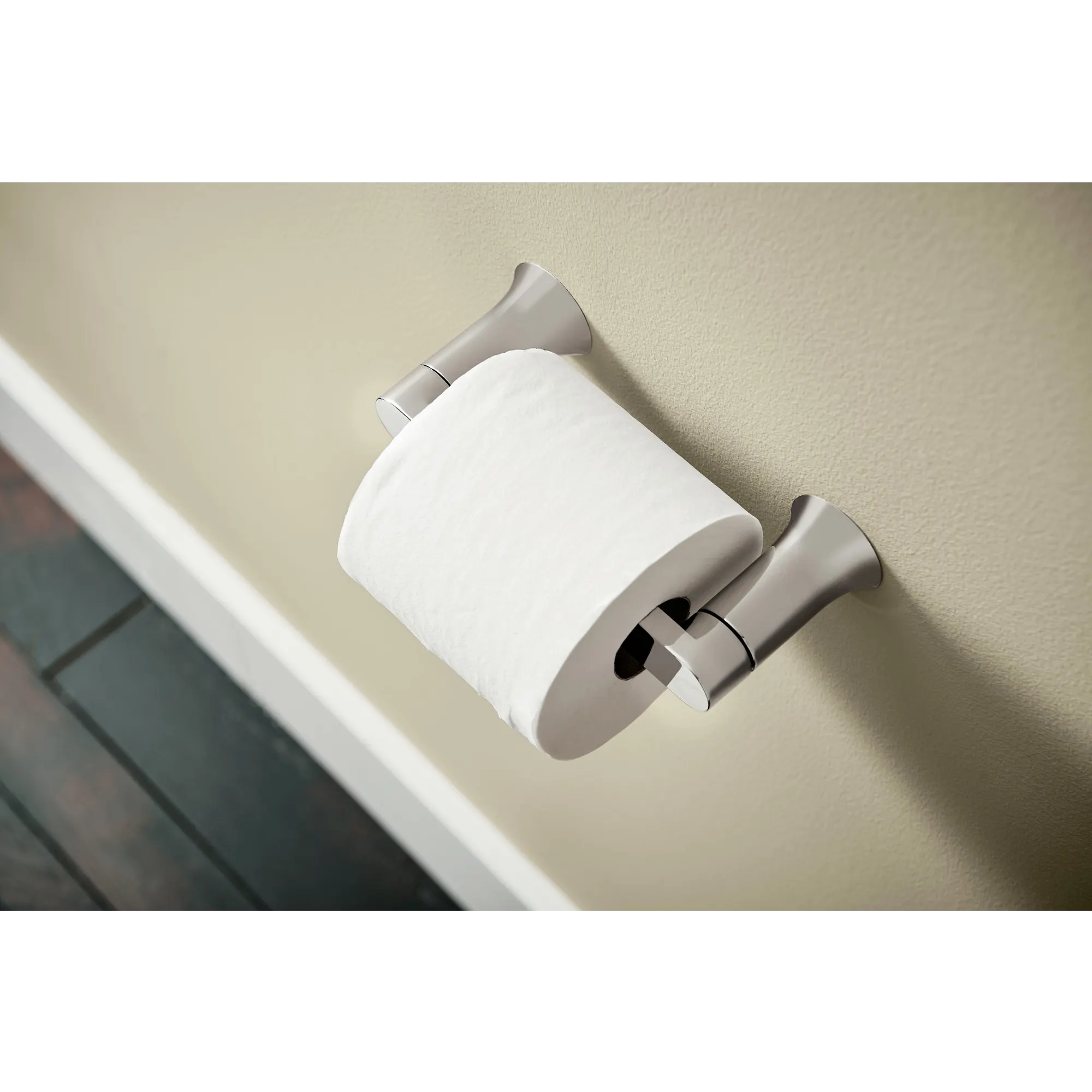 Genta LX Chrome Pivoting Toilet Paper Holder - Image 7