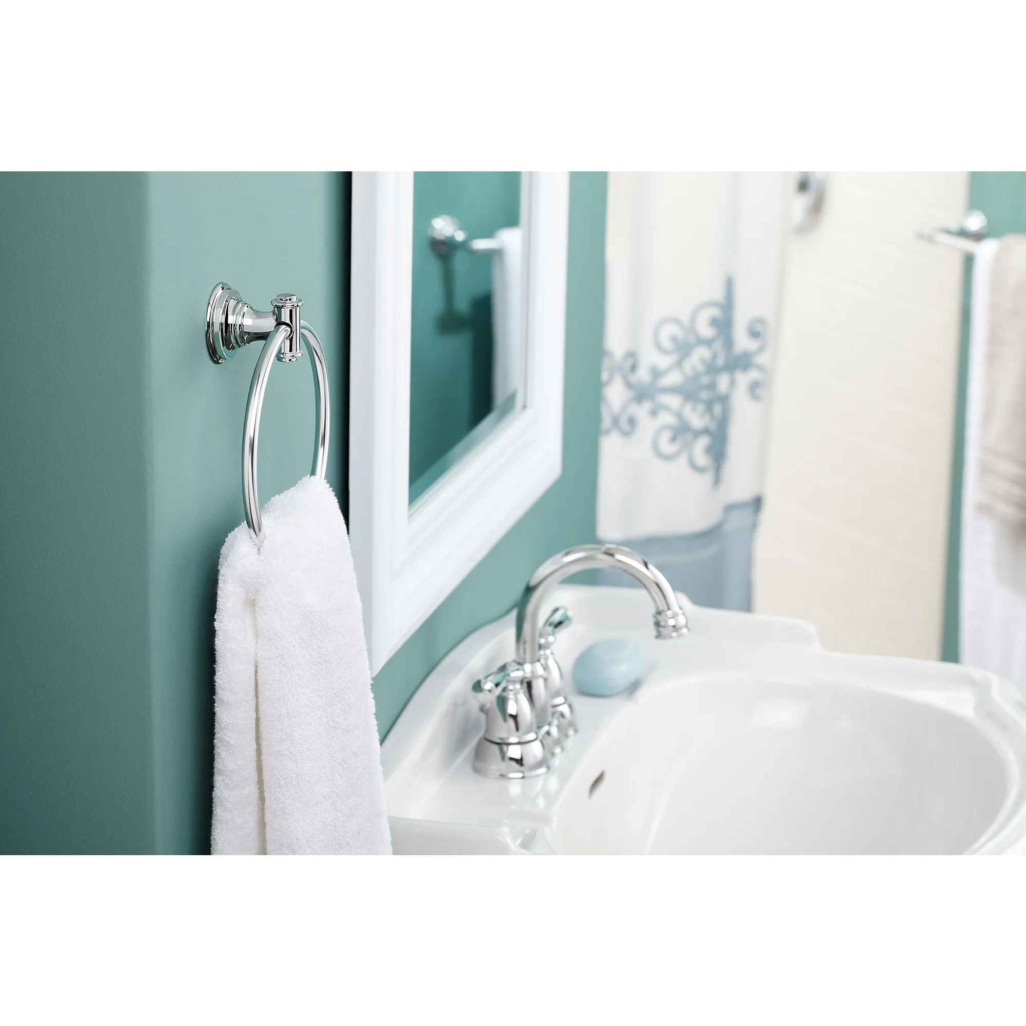 Banbury Chrome two-handle high arc bathroom faucet - Image 7