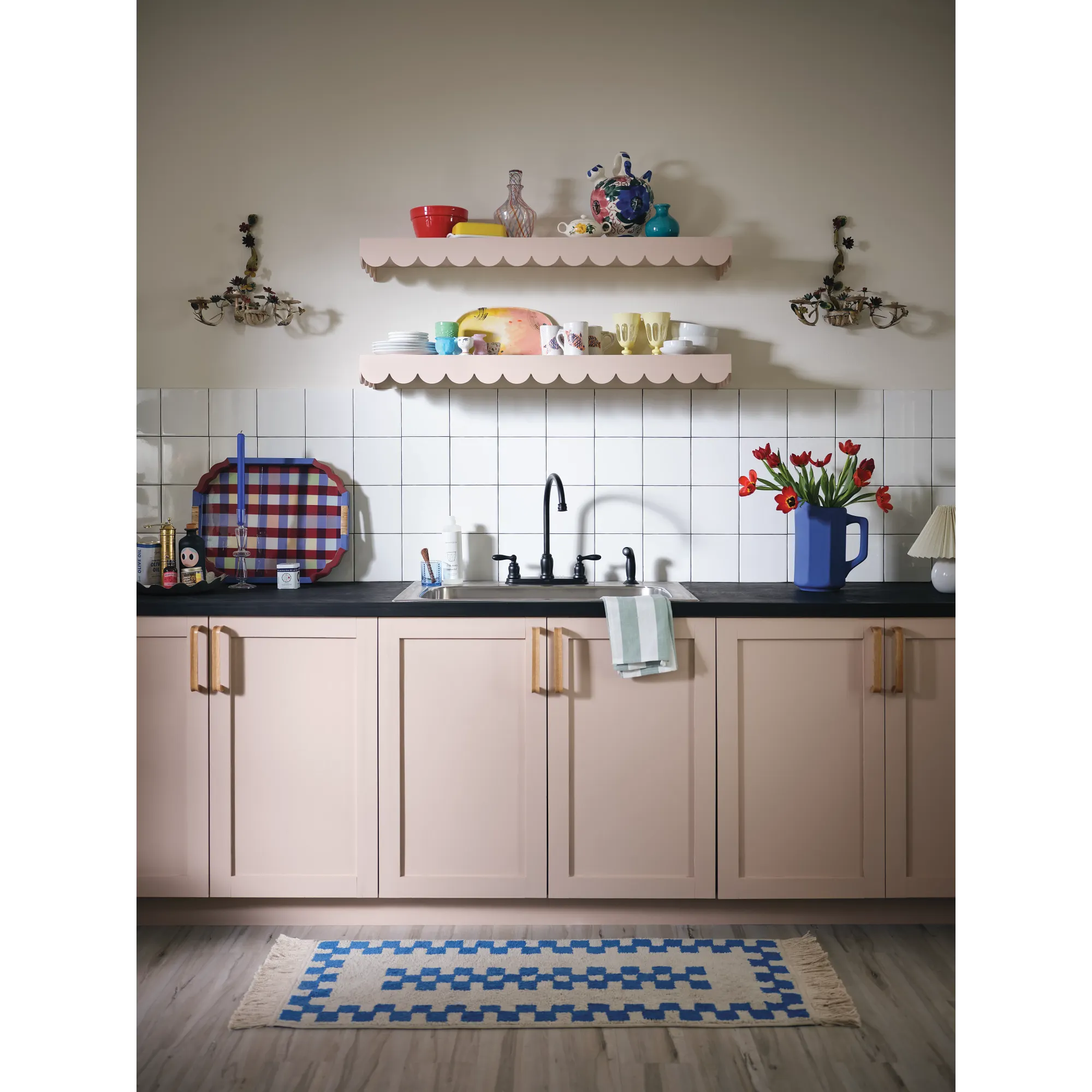 Caldwell Matte black two-handle high arc kitchen faucet - Image 2