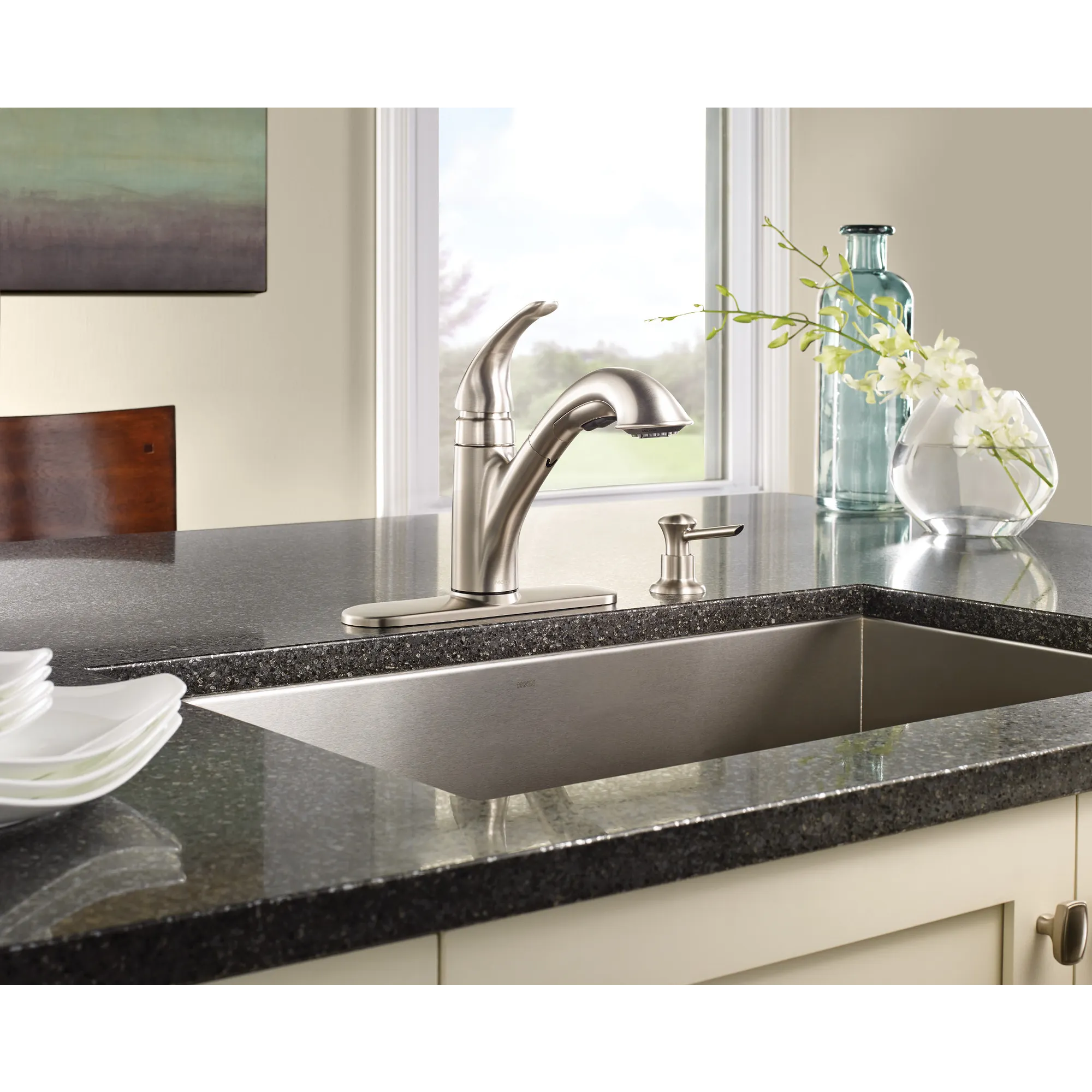 Caprillo Spot Resist Stainless One-Handle Pullout Kitchen Faucet - Image 2