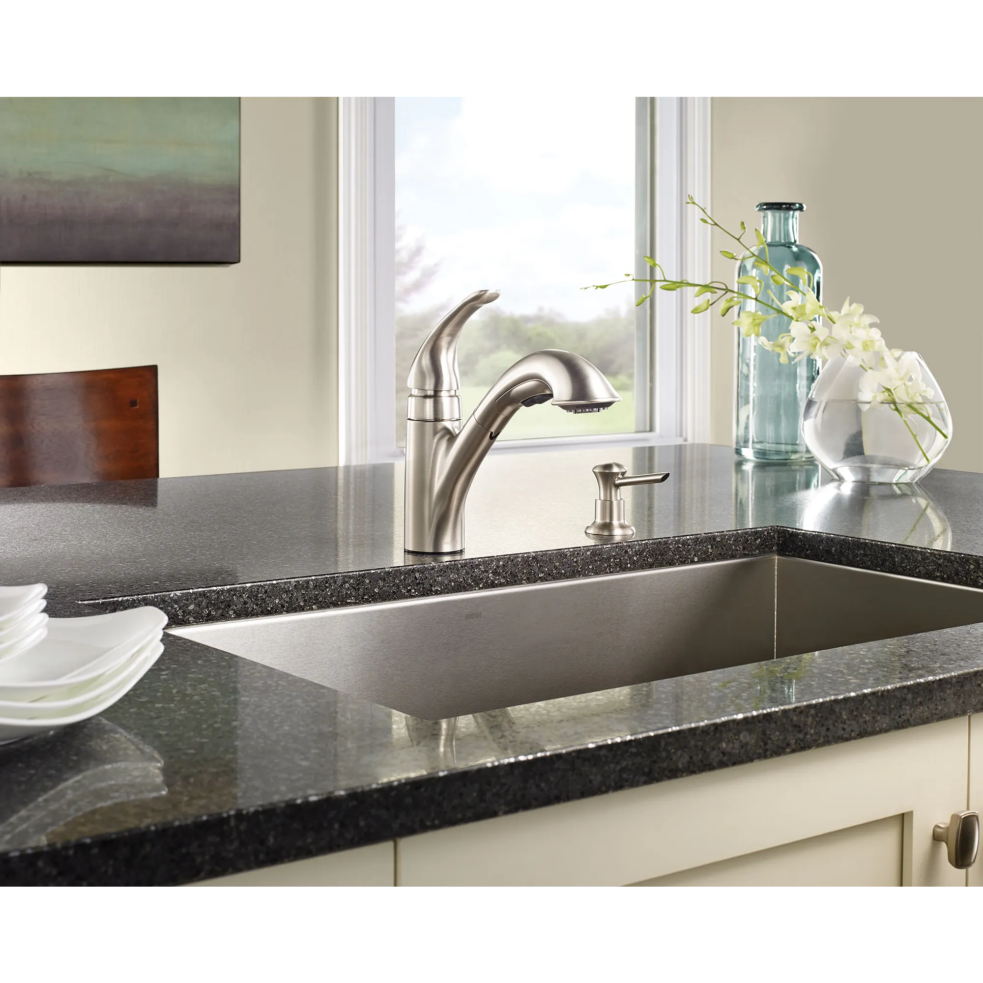 Caprillo Spot Resist Stainless One-Handle Pullout Kitchen Faucet - Image 3
