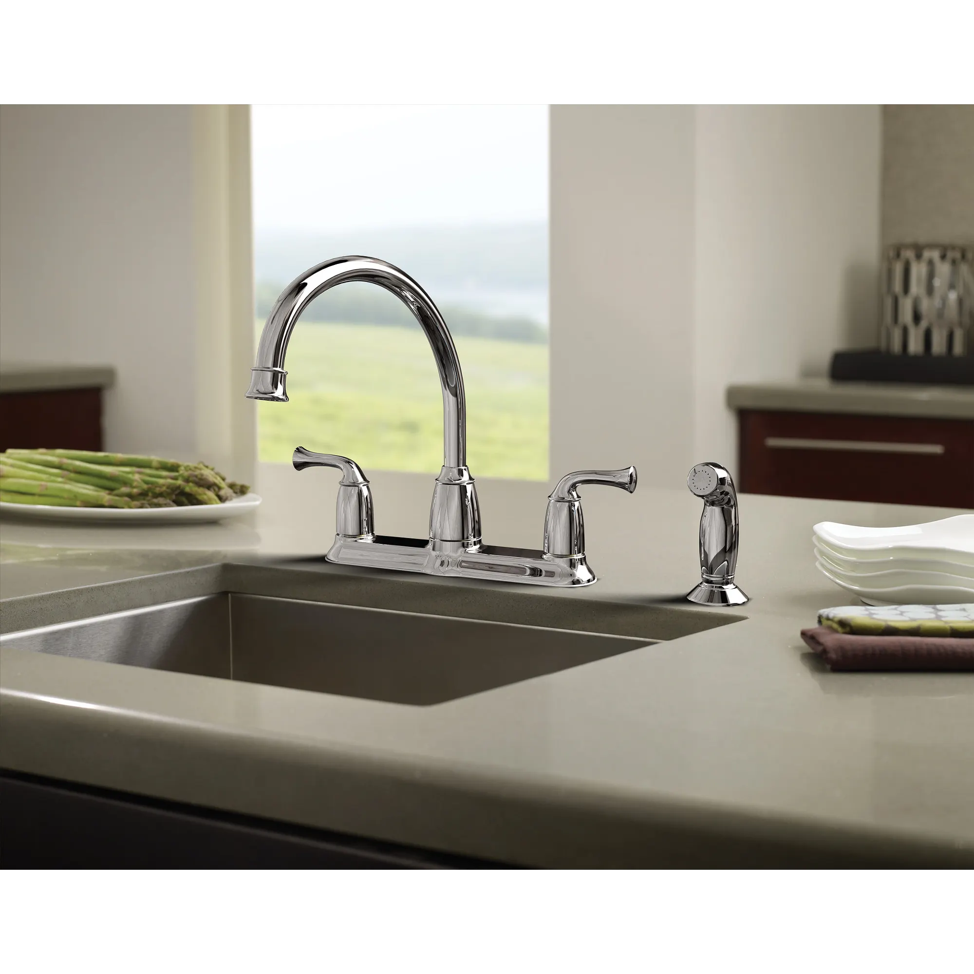 Banbury Two-handle High Arc Kitchen Faucet - Image 2