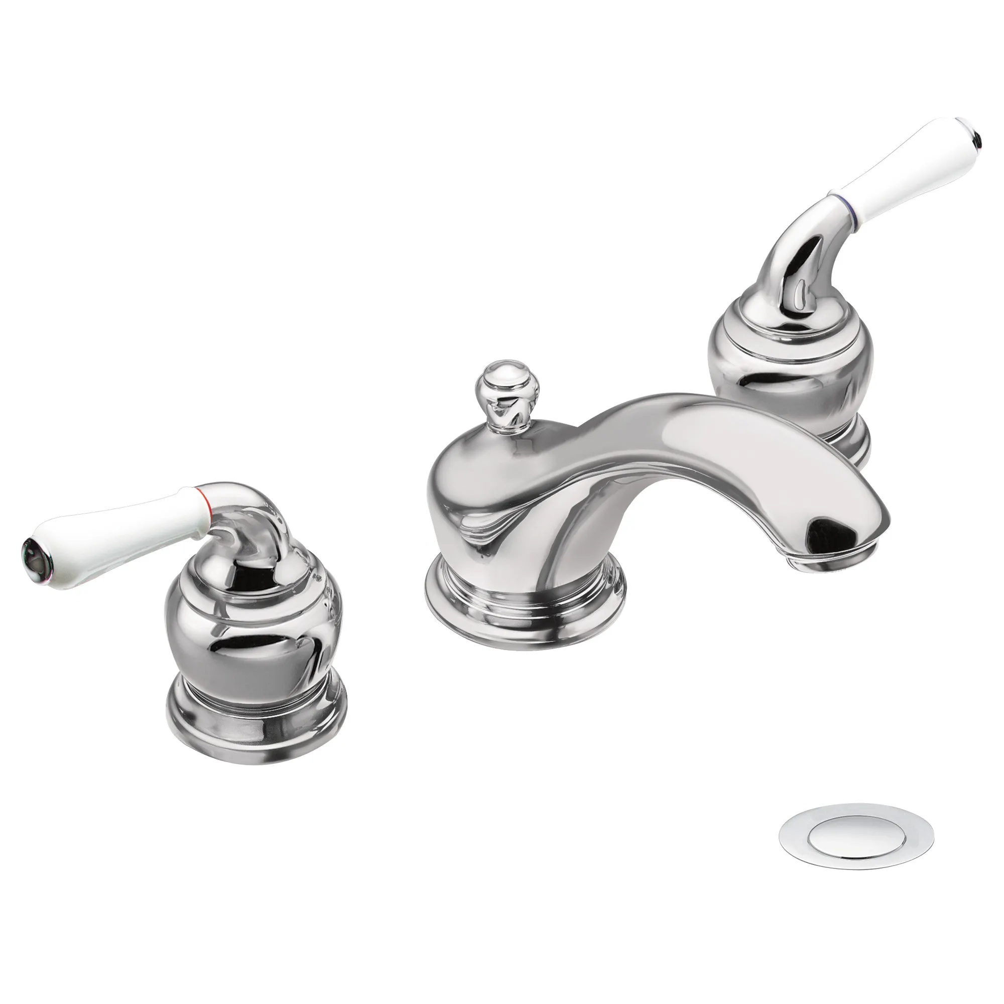 Monticello Chrome two-handle low arc bathroom faucet - Image 6