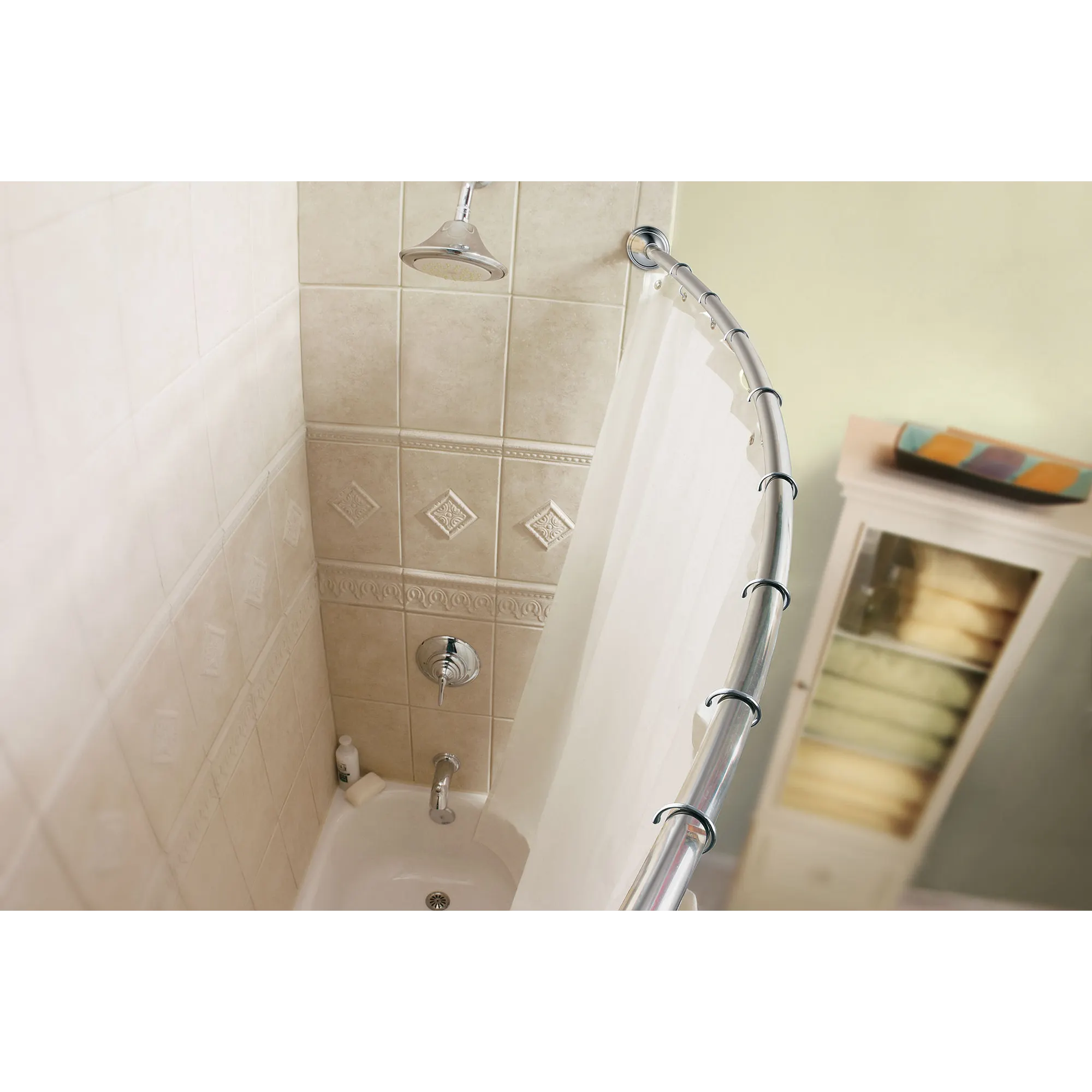 Curved Shower Rods Chrome 5' Curved Shower Rod - Image 2