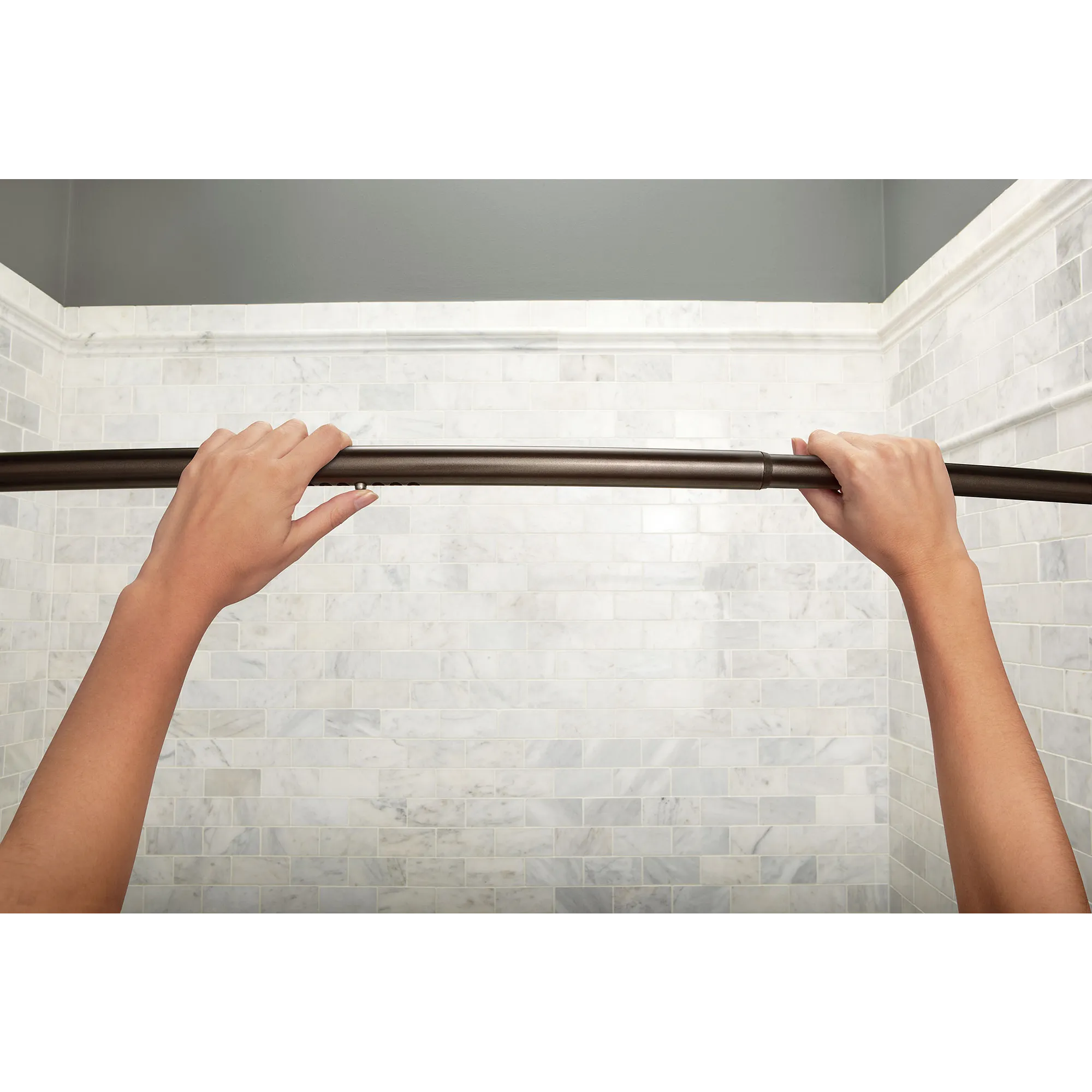 Curved Shower Rods Chrome Tension Curved Shower Rod - Image 20