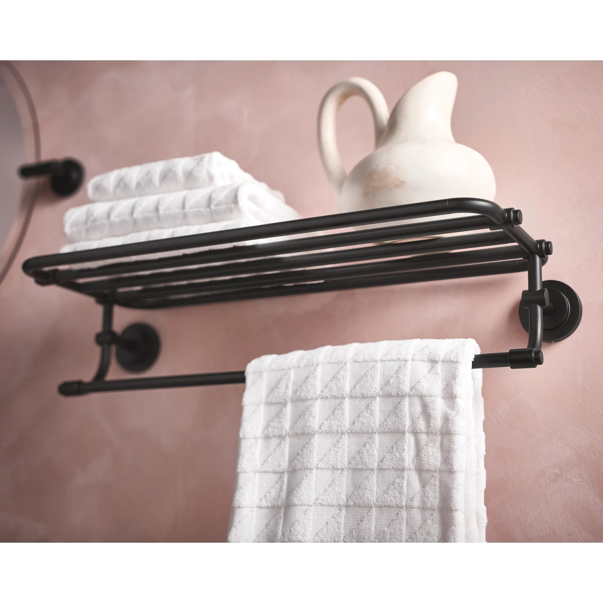 Iso Bathroom Shelf with Towel Bar - Image 11