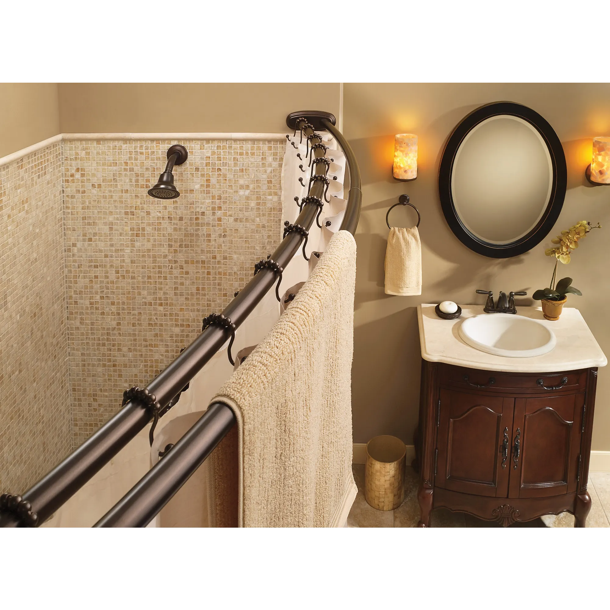 Moen Adjustable Curved Shower Rod - Image 5
