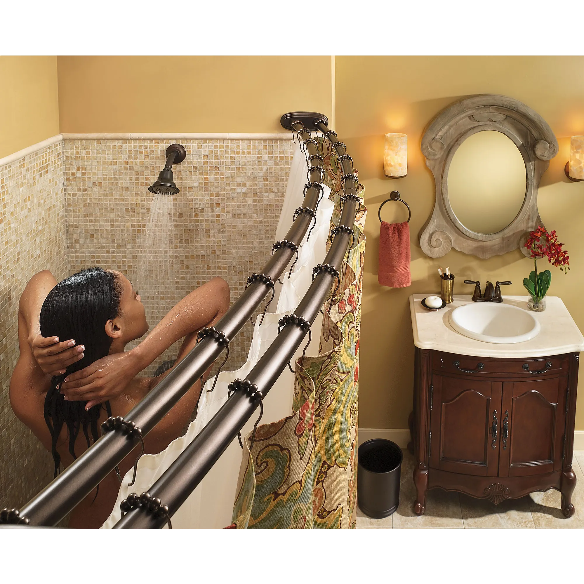 Moen Adjustable Curved Shower Rod - Image 8