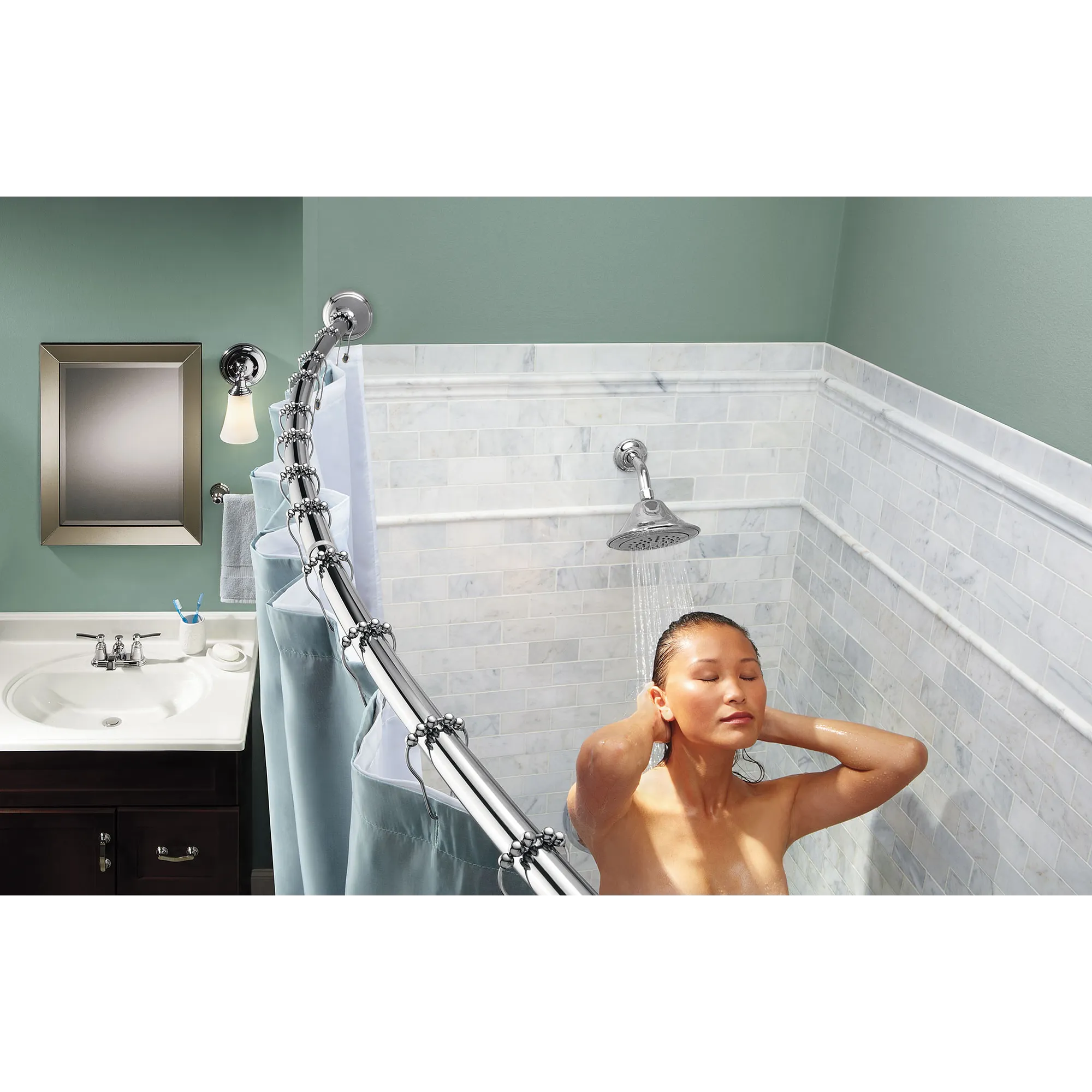 Curved Shower Rods Tension Curved Shower Rod - Image 3
