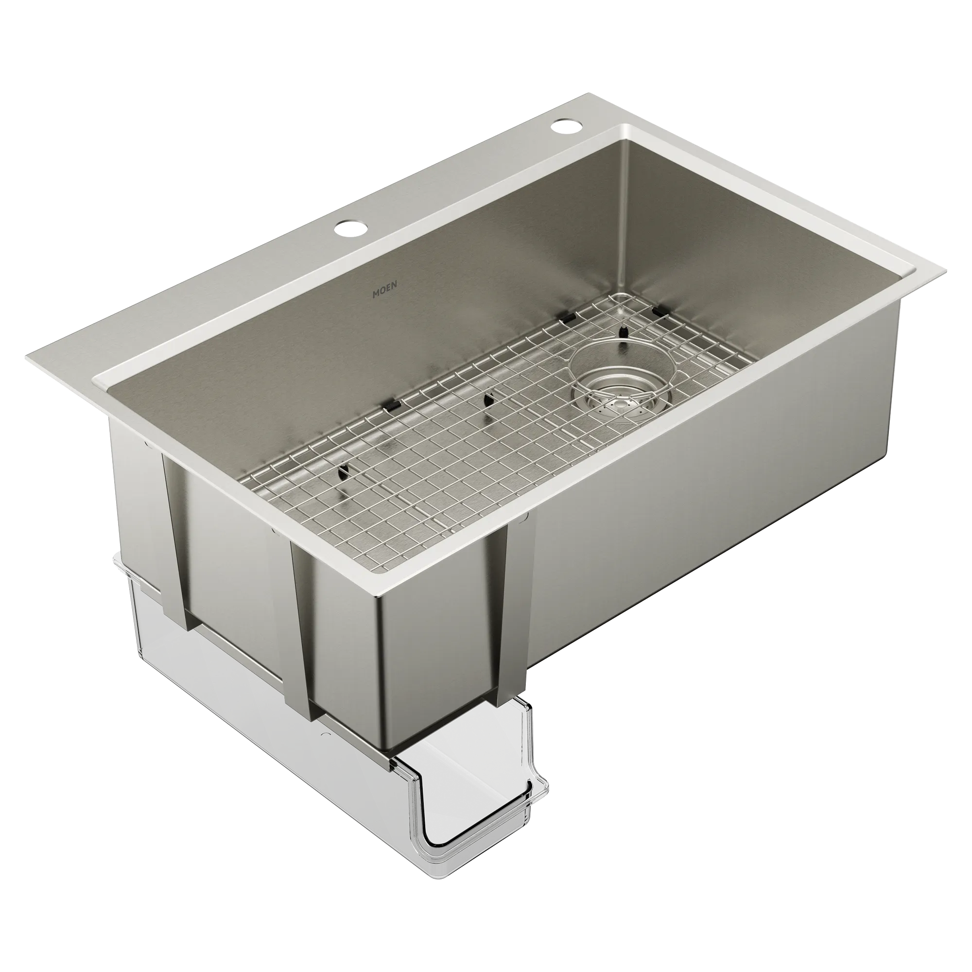 Luxe Chef™ 33” Workstation System Stainless Steel Dual Mount Single Bowl Sink
