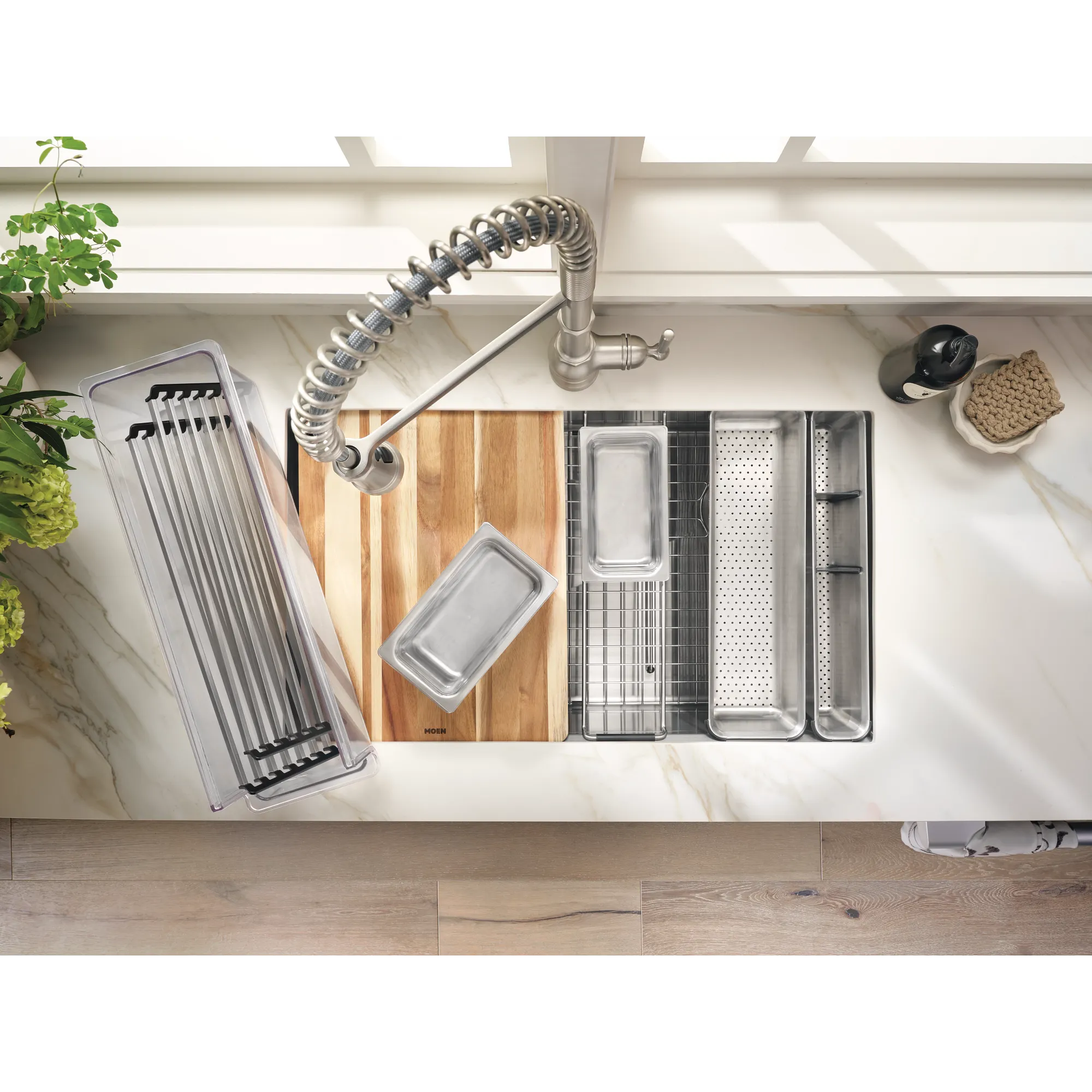 Luxe Chef⢠33â Workstation System Stainless Steel Undermount Single Bowl Sink - Image 8