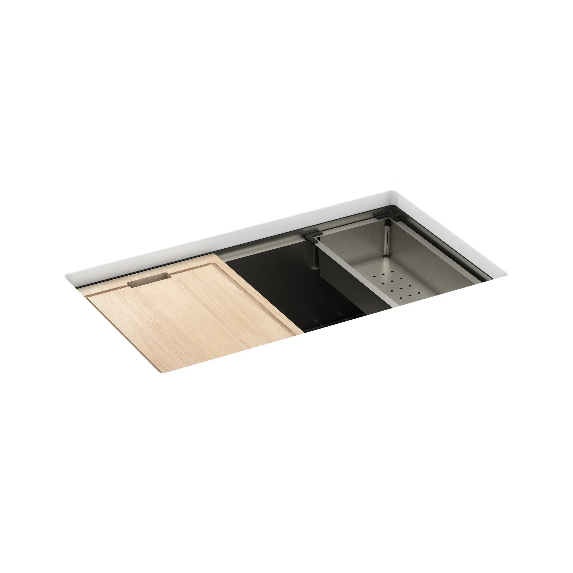 Luxe Chef 32" Workstation Undermount Single Bowl Sink With Accessories - Image 9