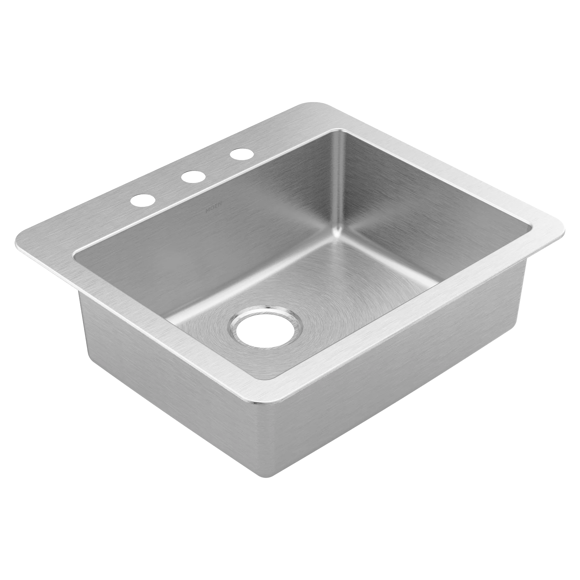 Prep 25" Stainless Steel Drop-in Single Bowl Sink - Image 3