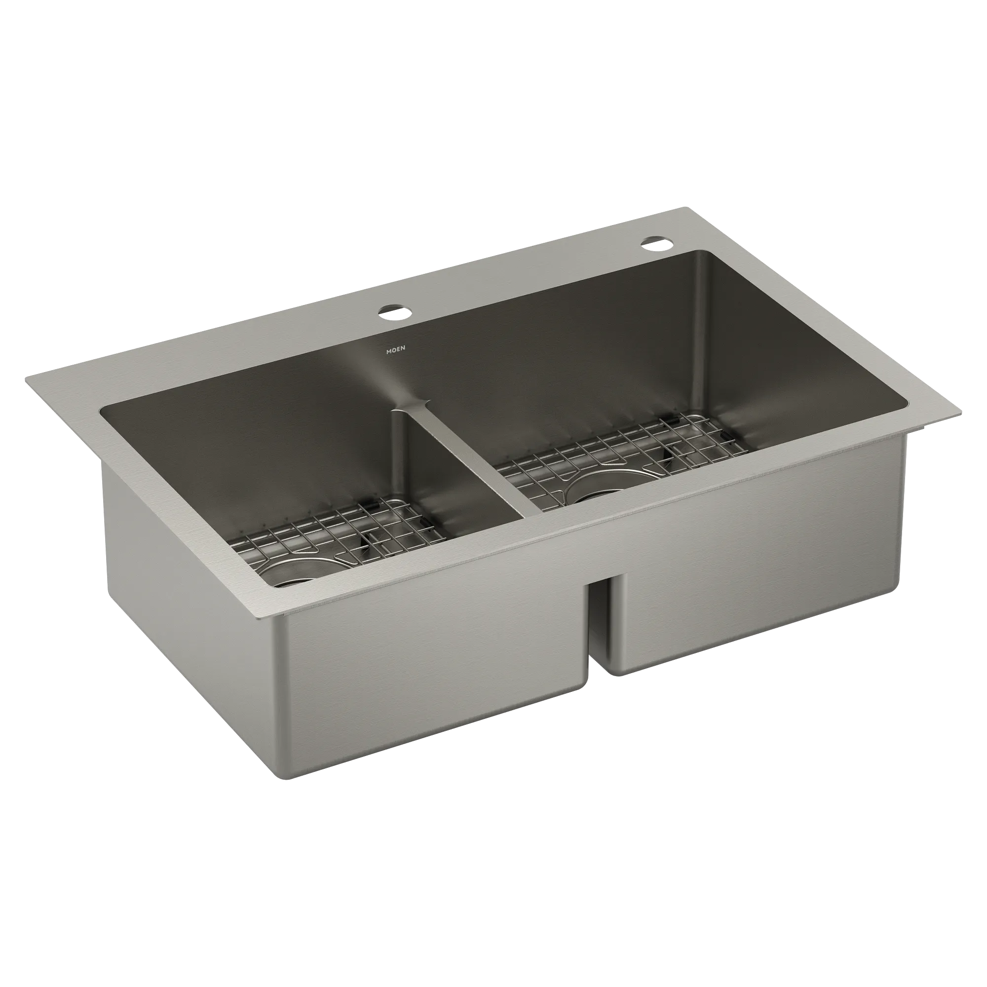 Prep 33" Stainless Steel  Dual Mount Double Bowl Sink - Image 4