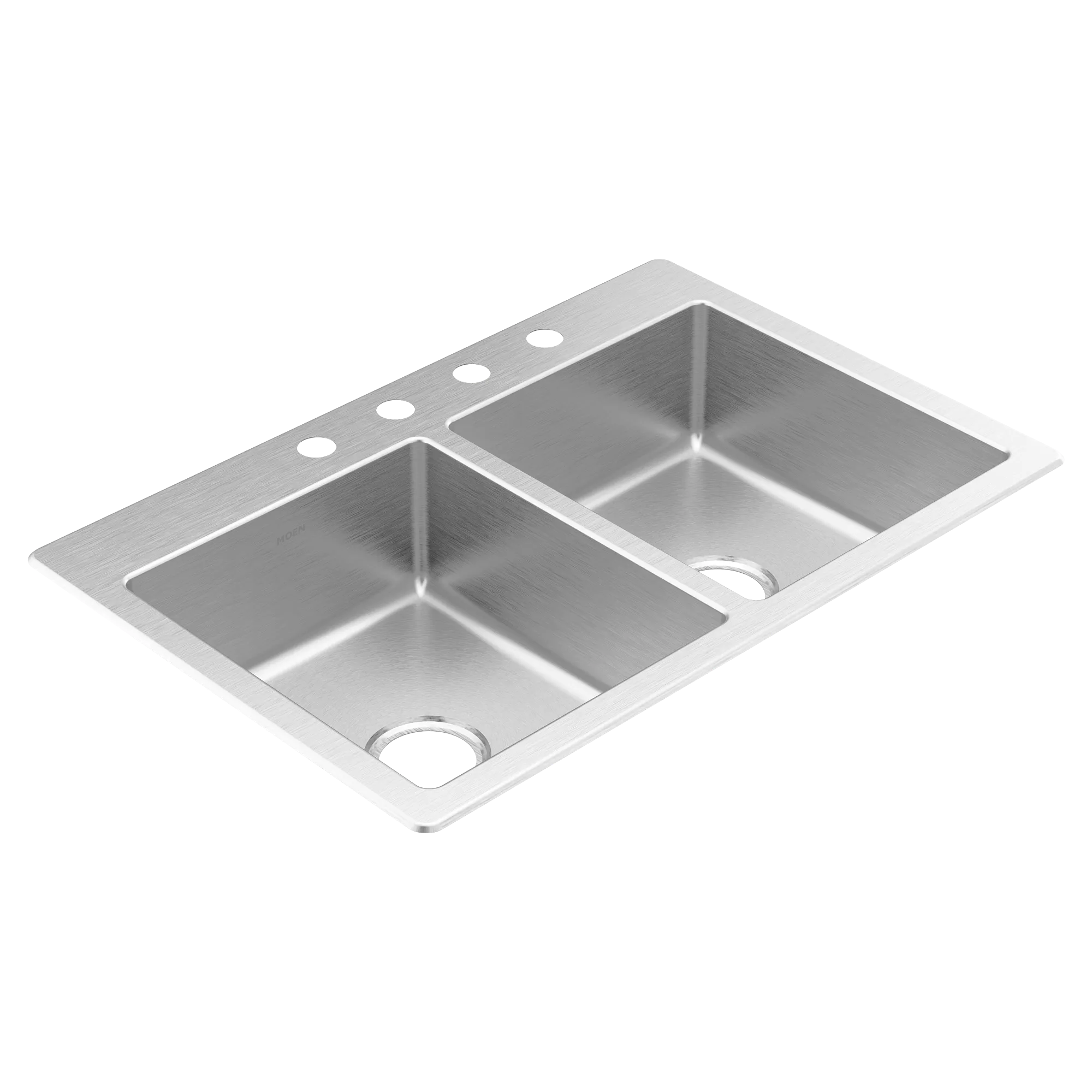 Prep 33" Stainless Steel Drop-in Double Bowl Sink - Image 3