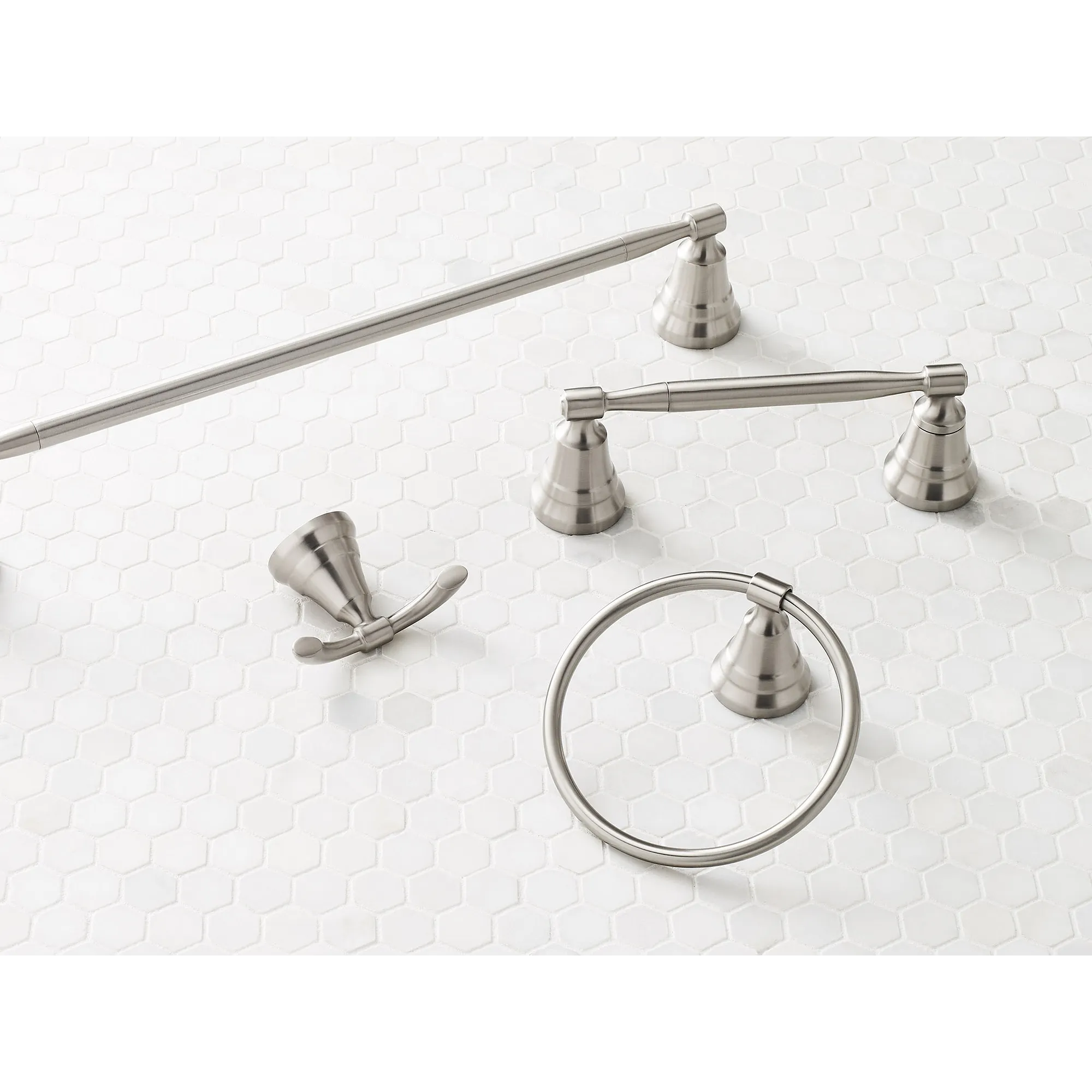Halle Spot resist brushed nickel towel ring - Image 2