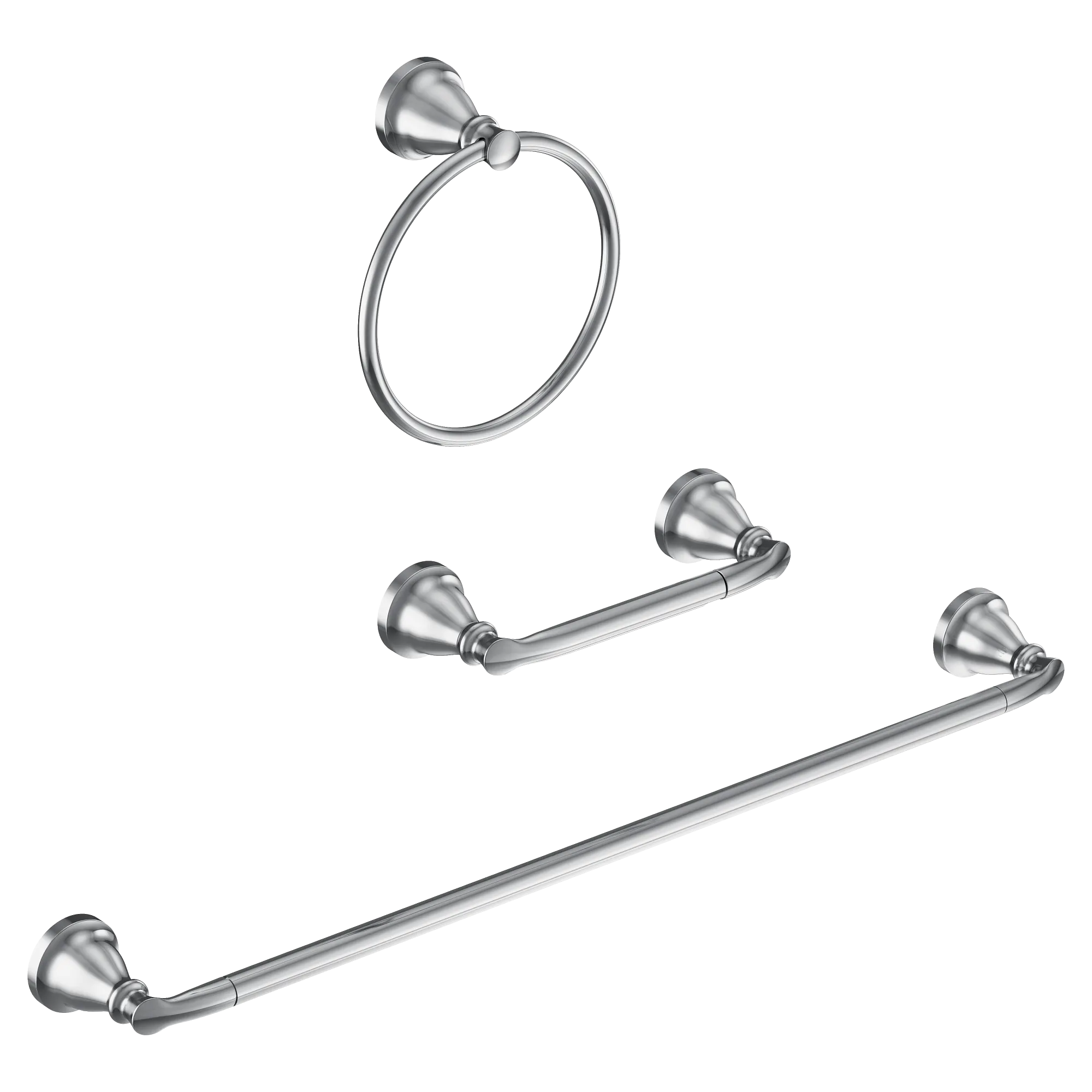 Hilliard Chrome pivoting paper holder towel bar towel ring