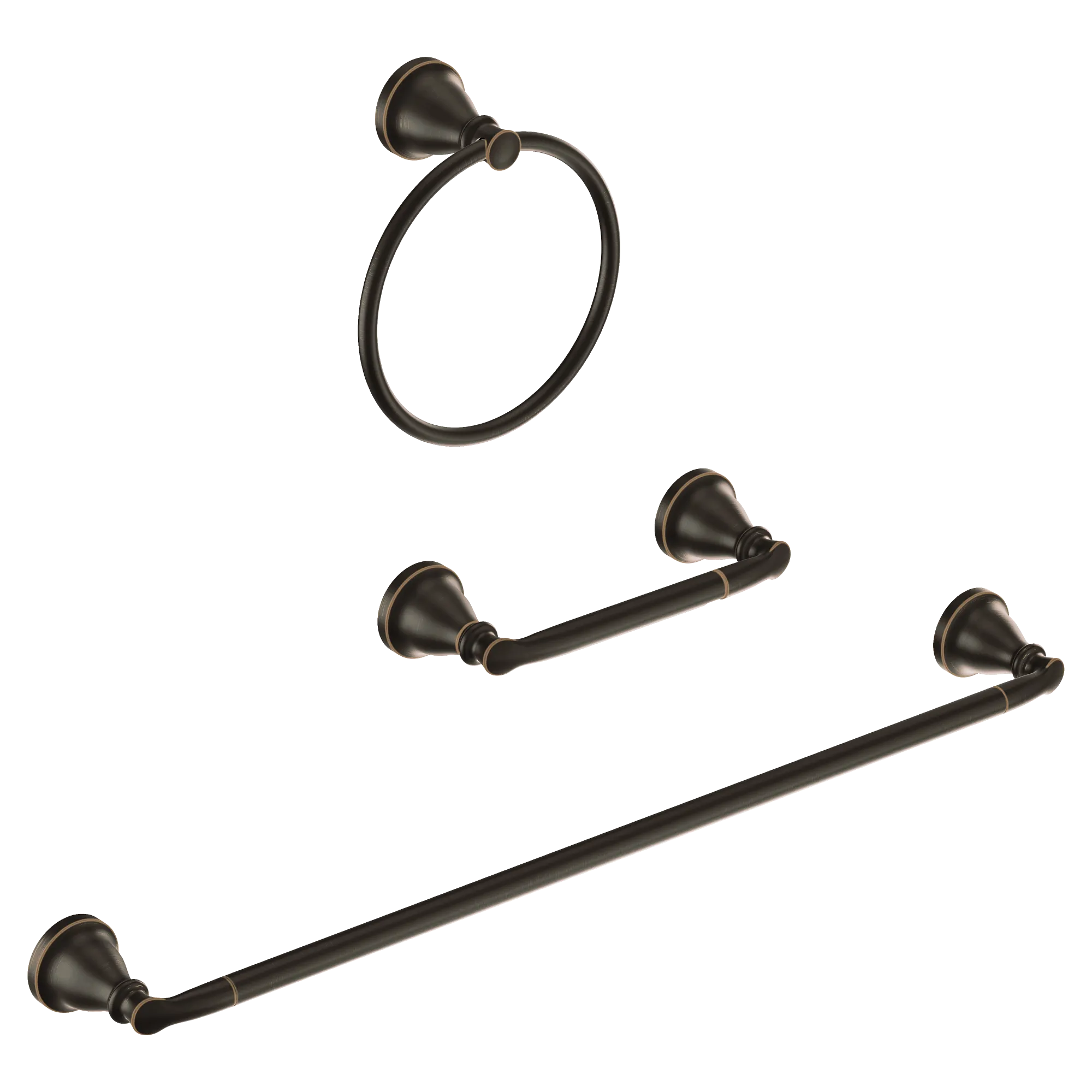 Hilliard Chrome pivoting paper holder towel bar towel ring - Image 10