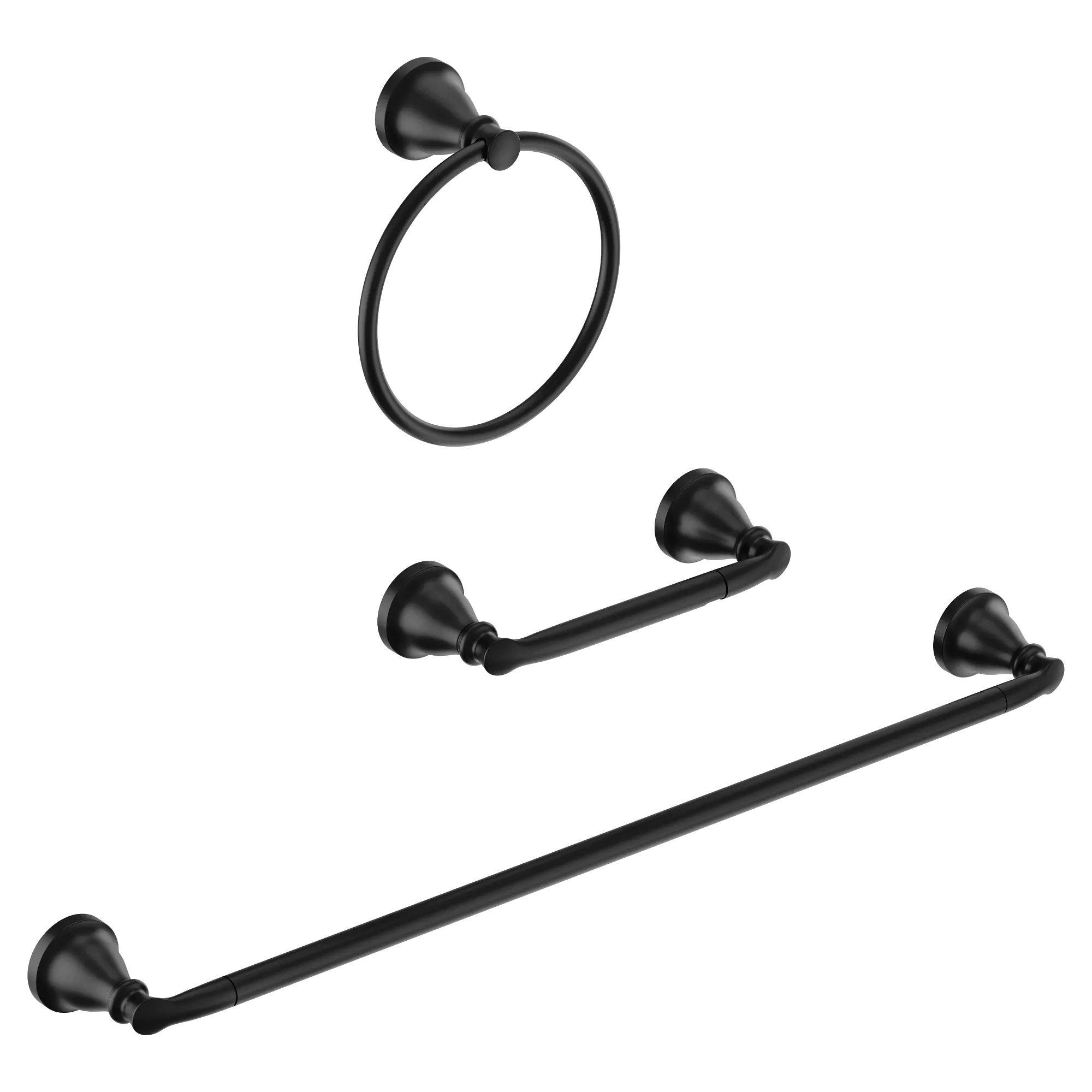Hilliard Chrome pivoting paper holder towel bar towel ring - Image 4
