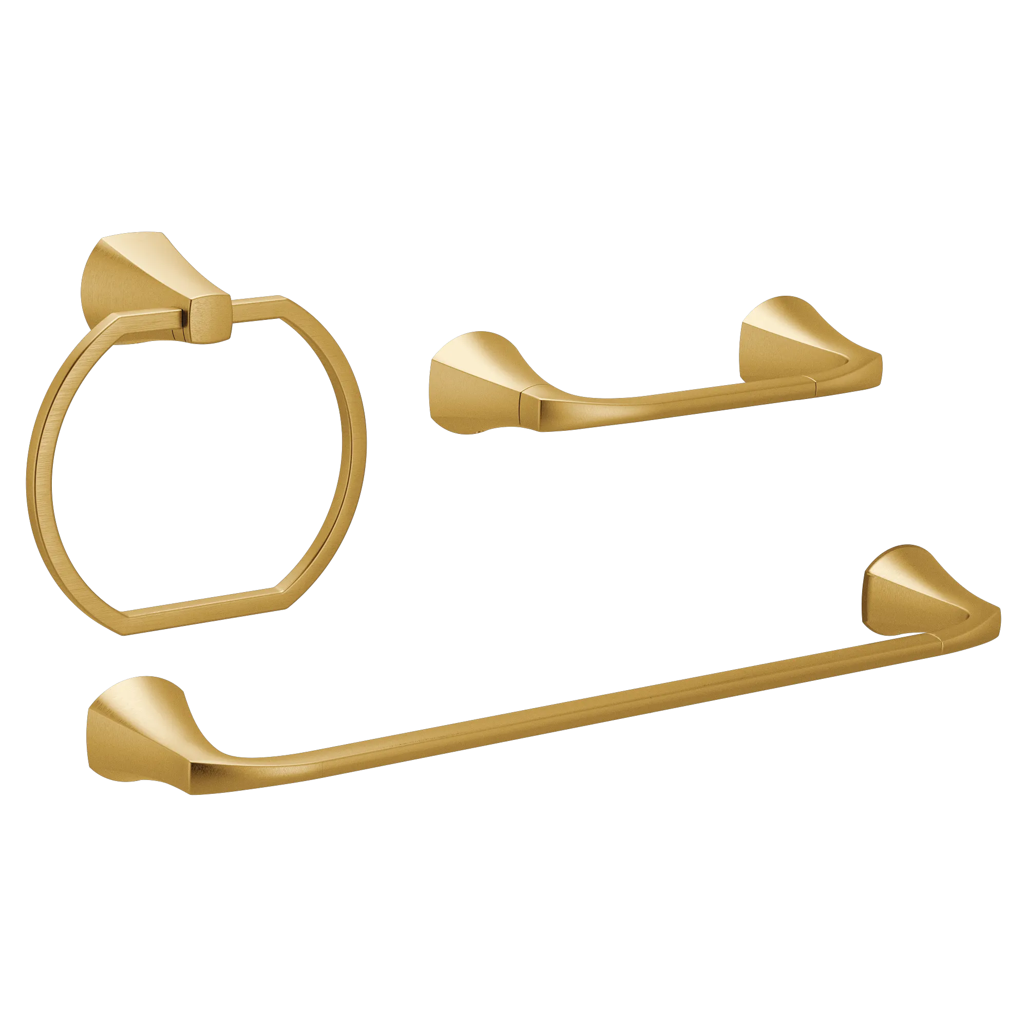 Lindor 3 Pc Kit: Pivoting Paper Holder, Towel Bar & Towel Ring - Image 6