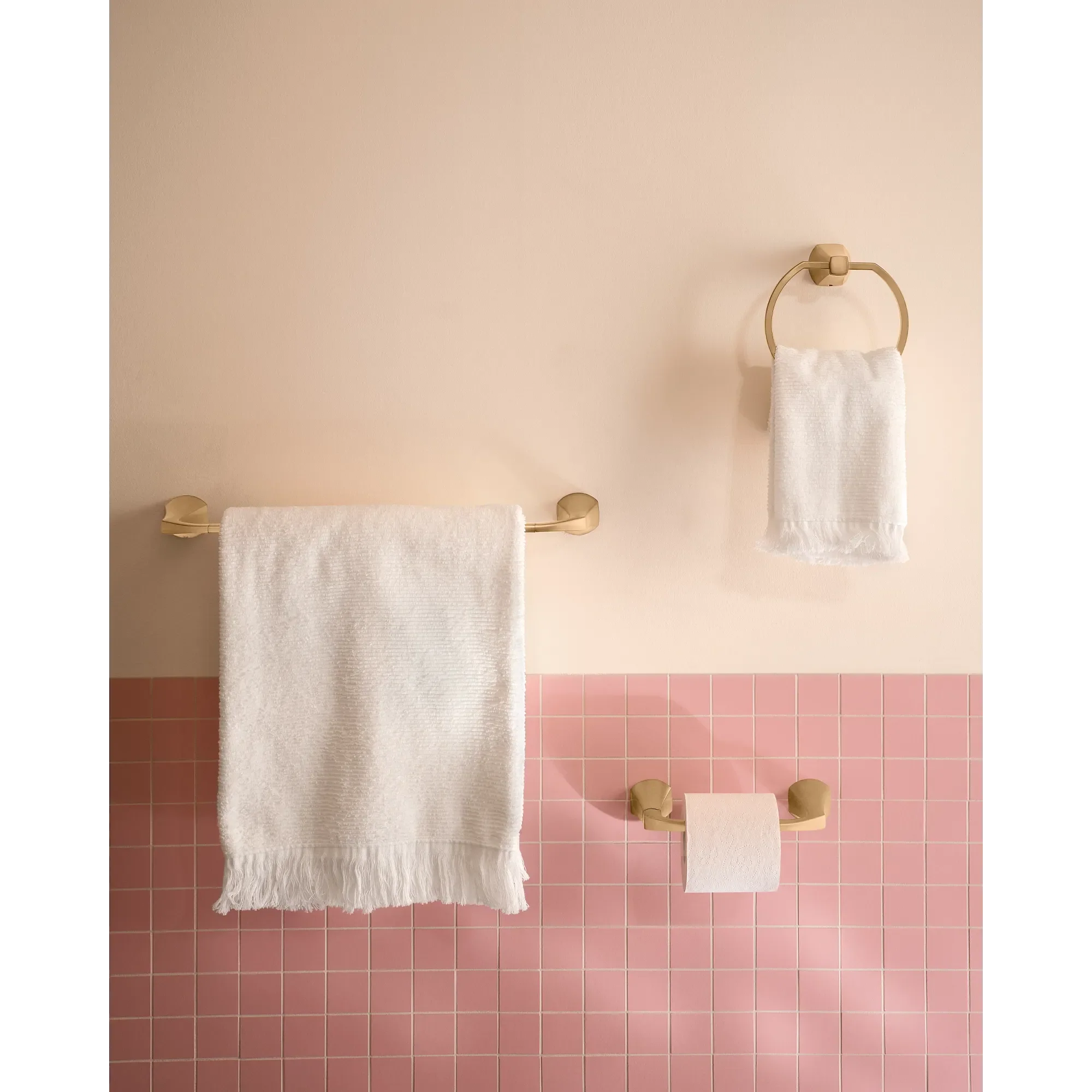 Lindor 3 Pc Kit: Pivoting Paper Holder, Towel Bar & Towel Ring - Image 7