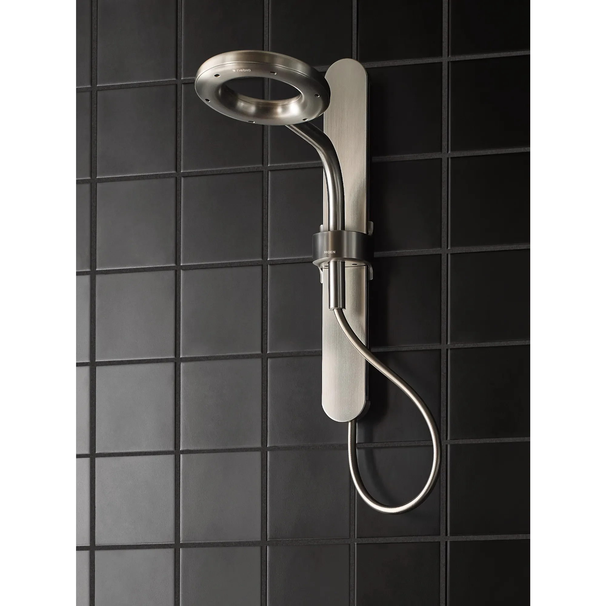 Moen Spa Shower Matte Black Two-Function 7.9" Diameter Spray Head Standard With Handshower - Image 26