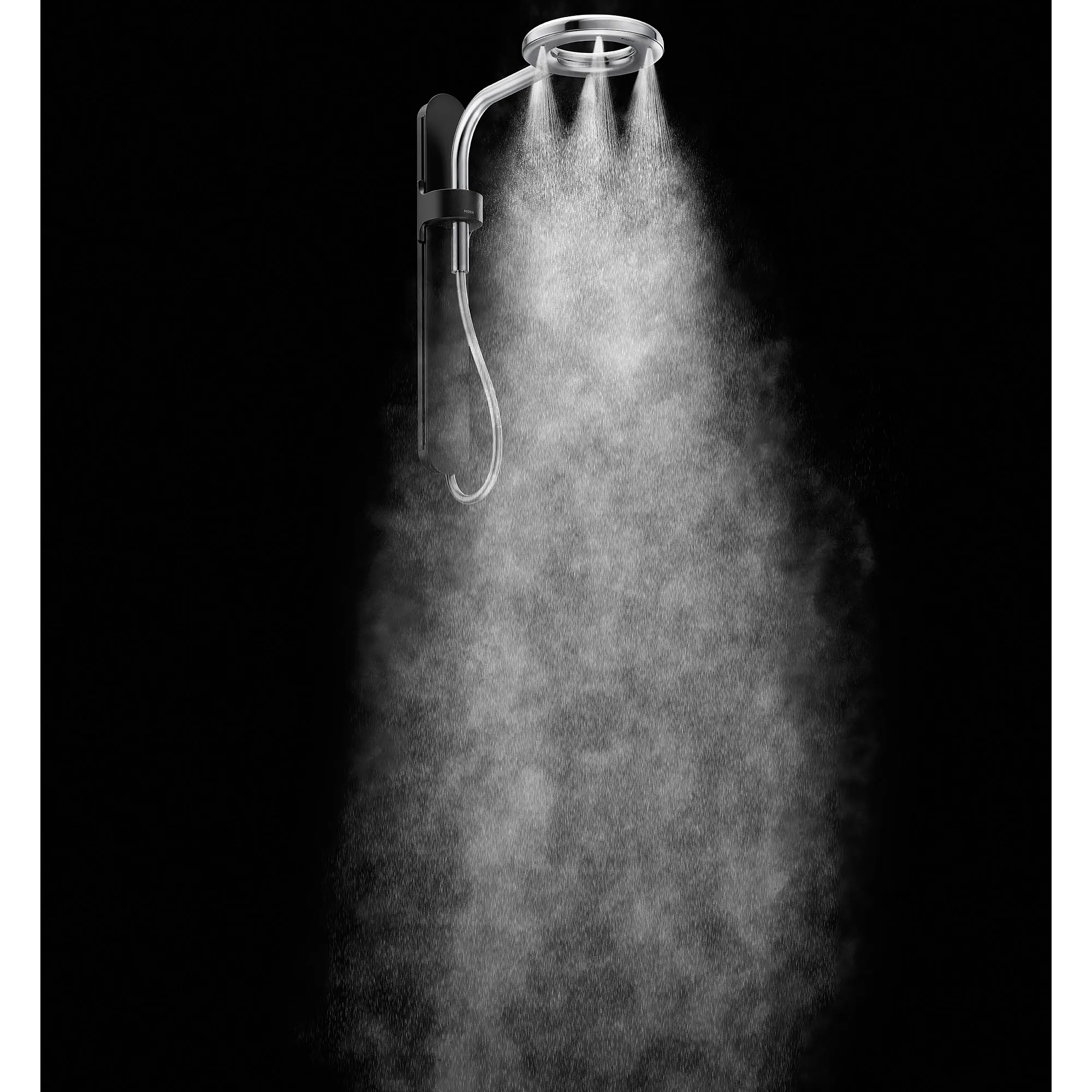 Moen Spa Shower Matte Black One-Function 7.9" Diameter Spray Head Rainshower - Image 18