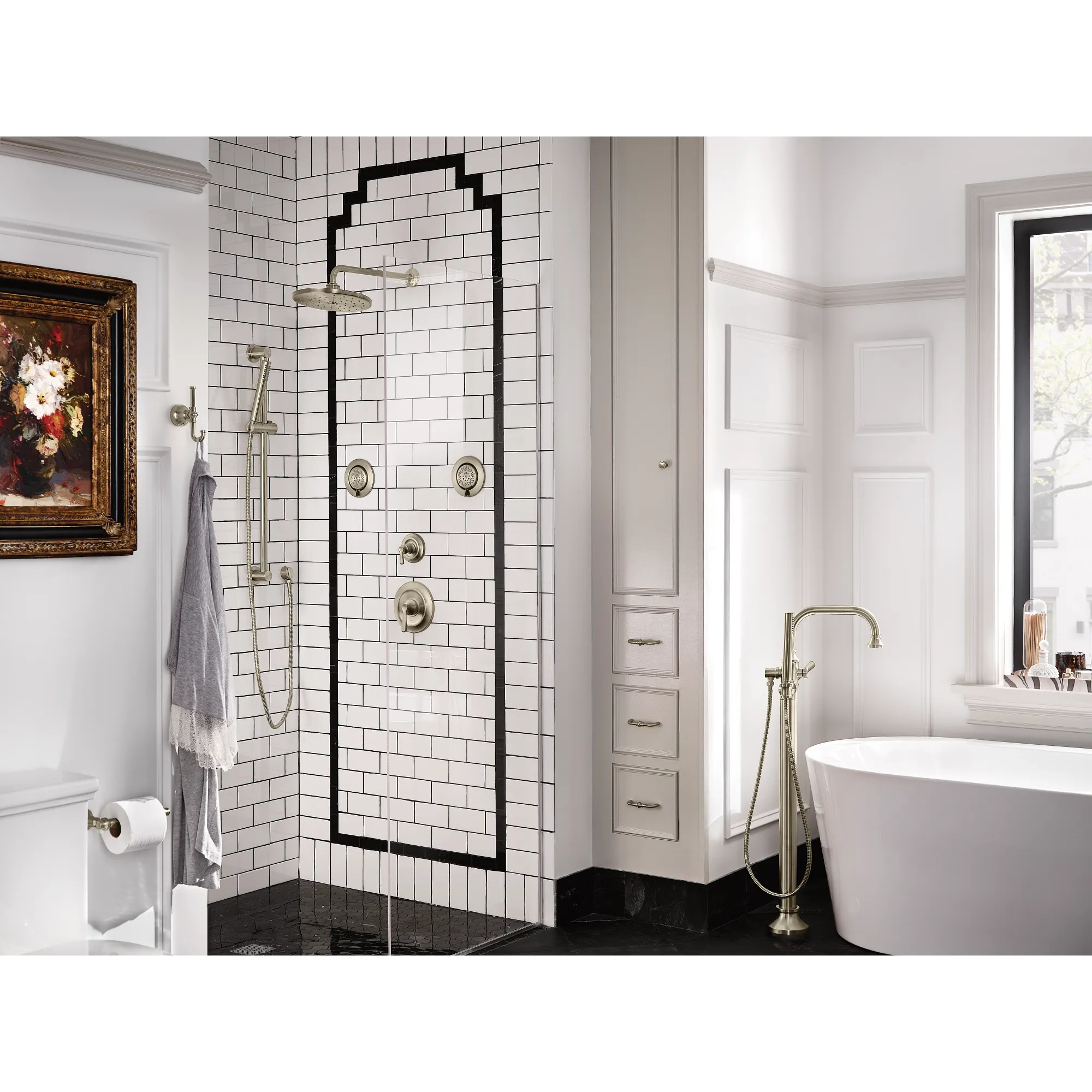 Colinet Chrome one-handle tub filler includes hand shower - Image 8