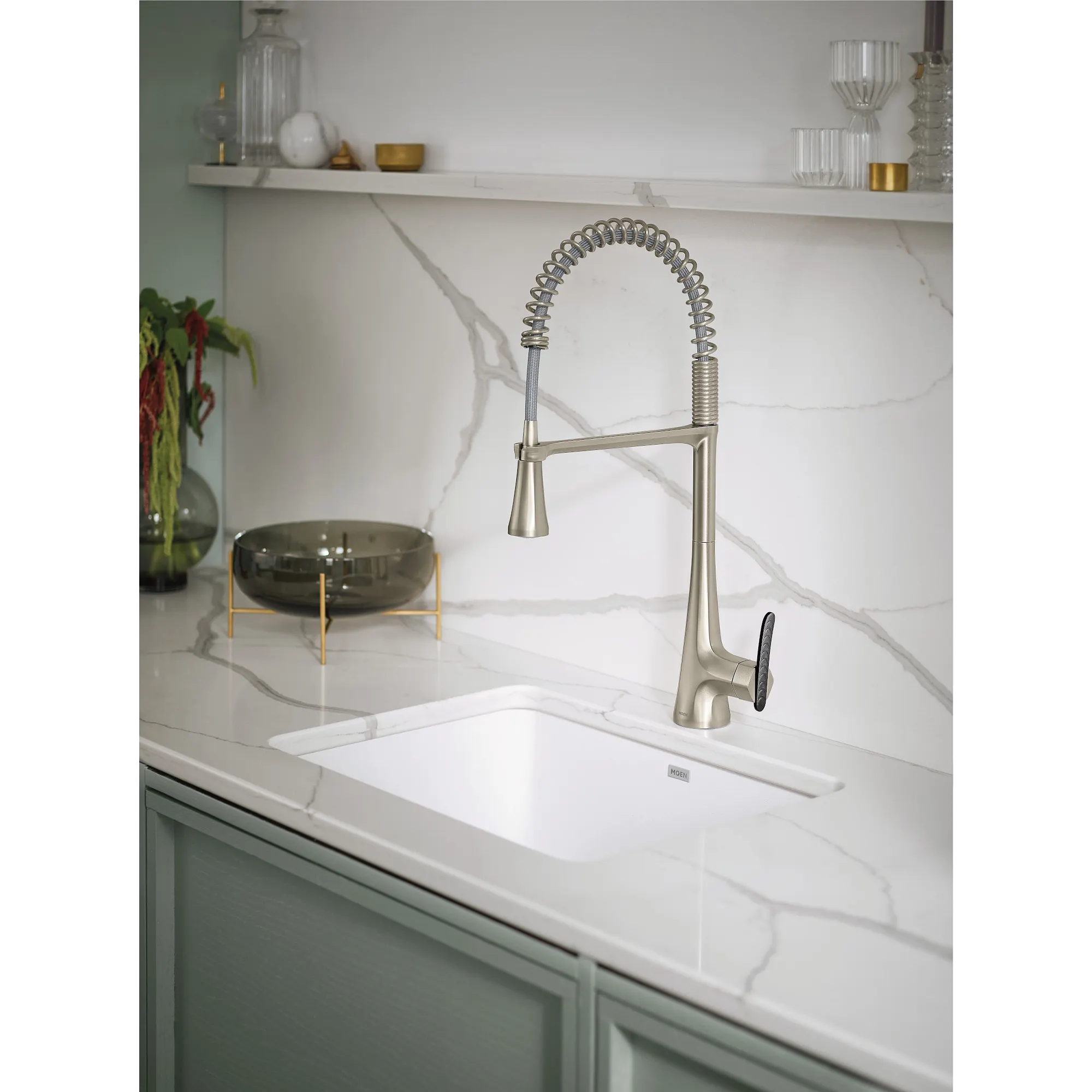 Sinema One-Handle Pre-Rinse Spring Pulldown Kitchen Faucet - Image 13