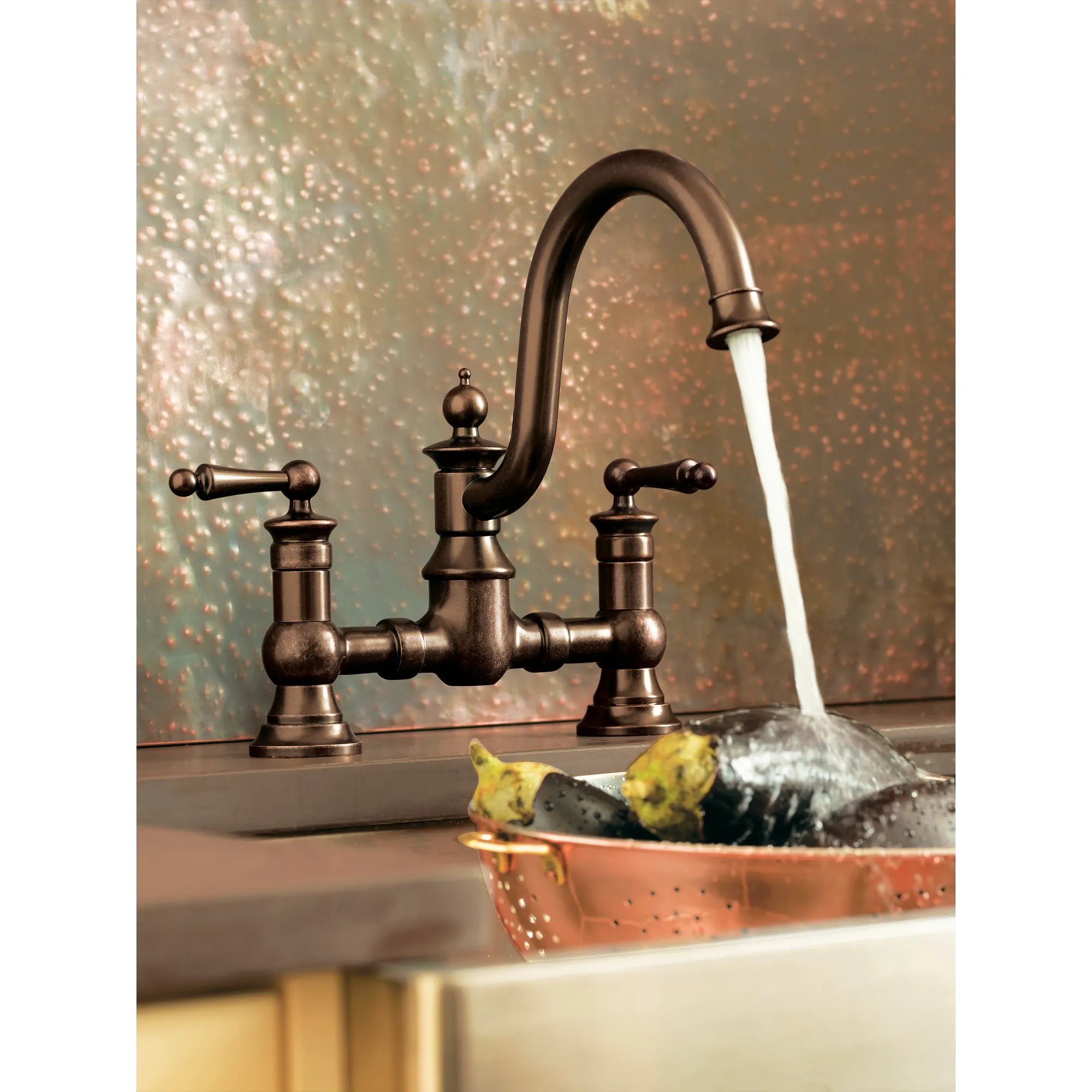 Waterhill Chrome Two-Handle High Arc Kitchen Faucet - Image 4