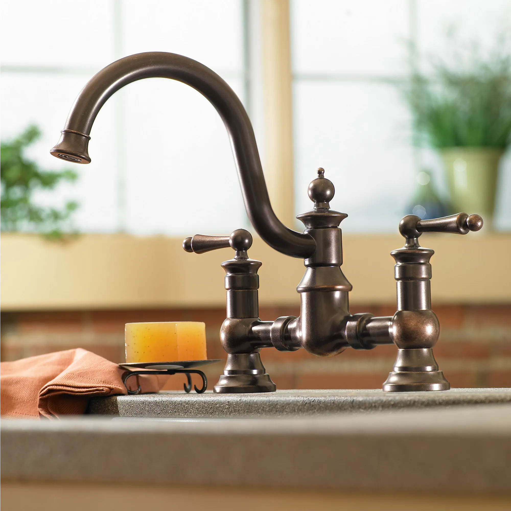 Waterhill Chrome Two-Handle High Arc Kitchen Faucet - Image 5