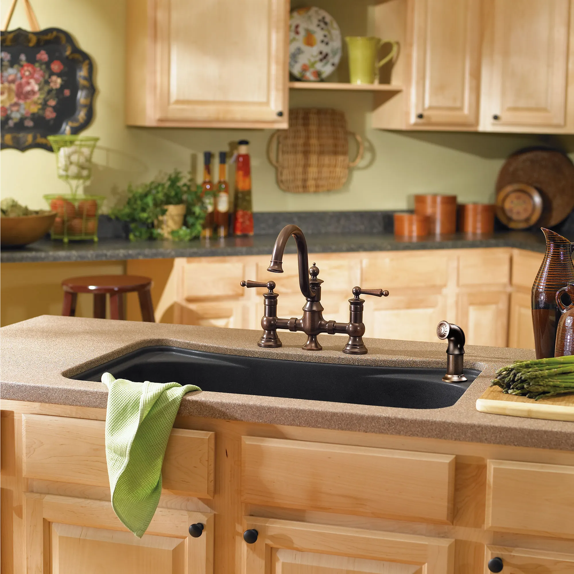 Waterhill Chrome Two-Handle High Arc Kitchen Faucet - Image 9