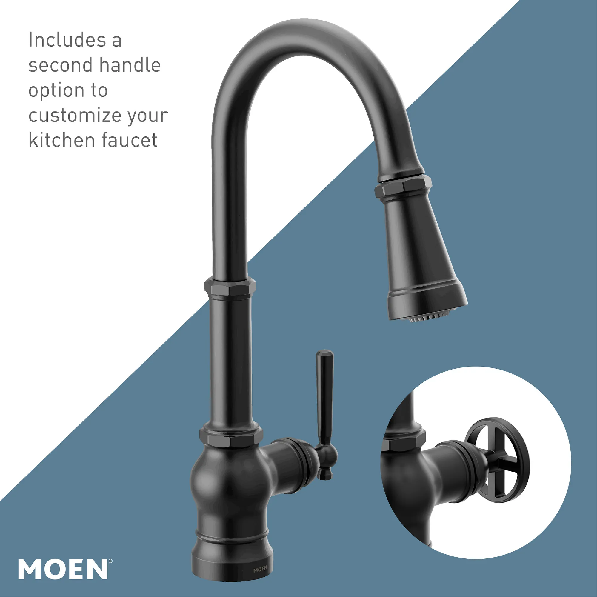 Paterson One-Handle High Arc Pulldown Kitchen Faucet - Image 13