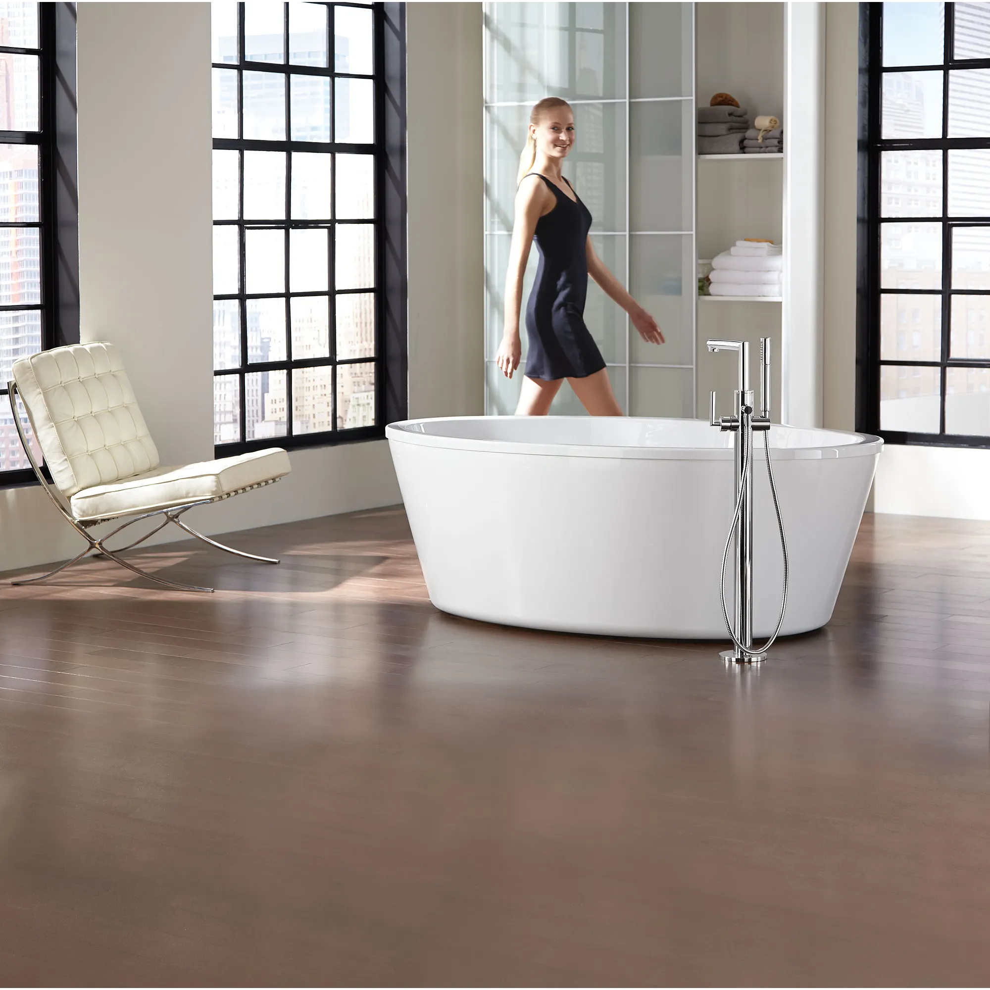 Arris Chrome One-Handle Tub Filler including Handheld Shower - Image 2