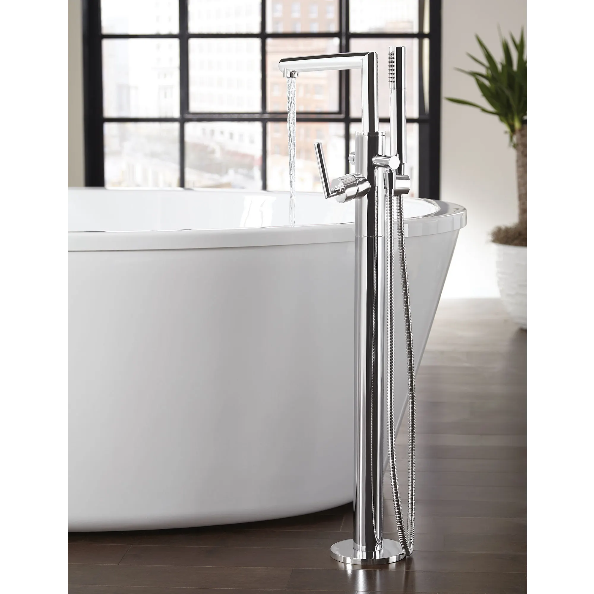 Arris Chrome One-Handle Tub Filler including Handheld Shower - Image 4