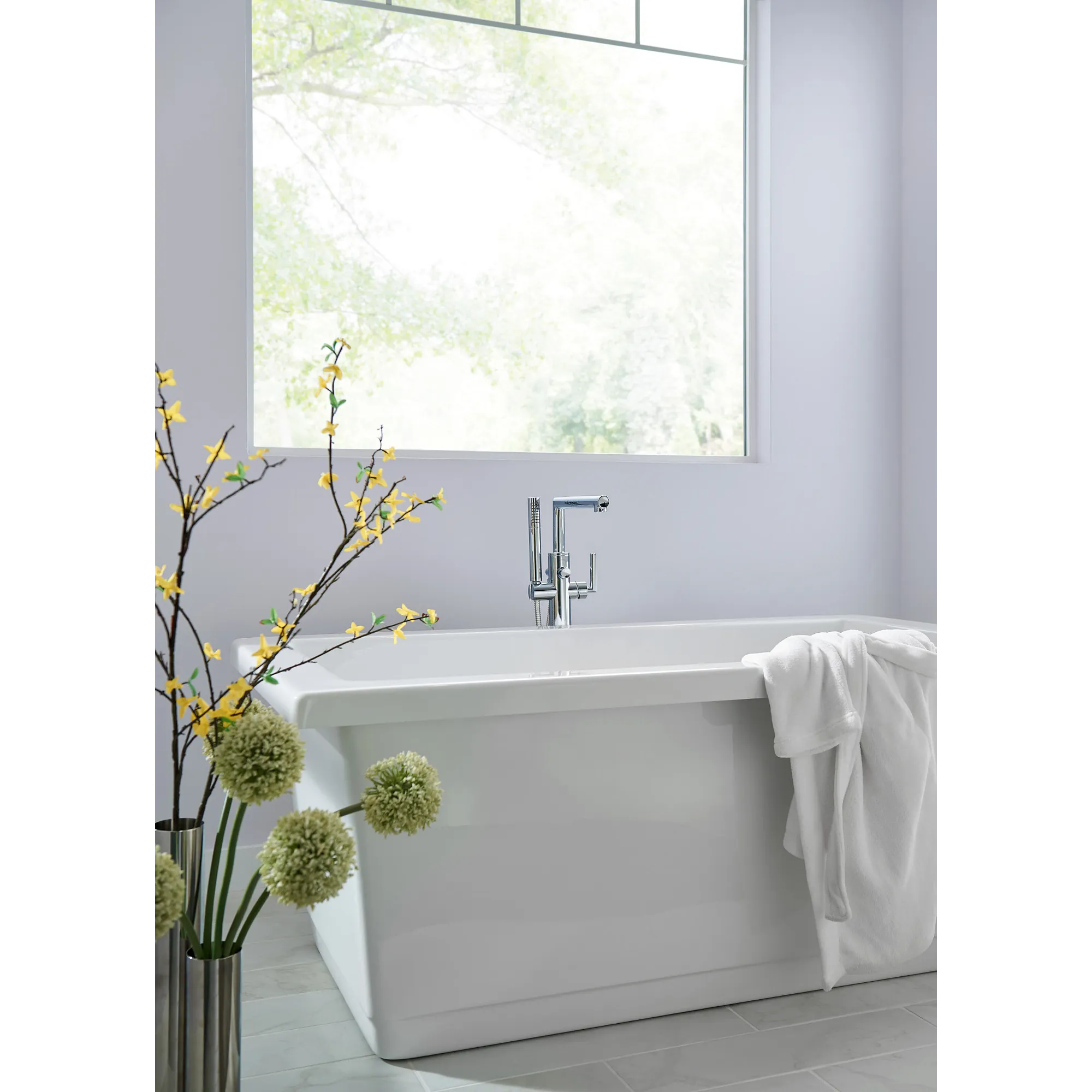 Arris Chrome One-Handle Tub Filler including Handheld Shower - Image 7