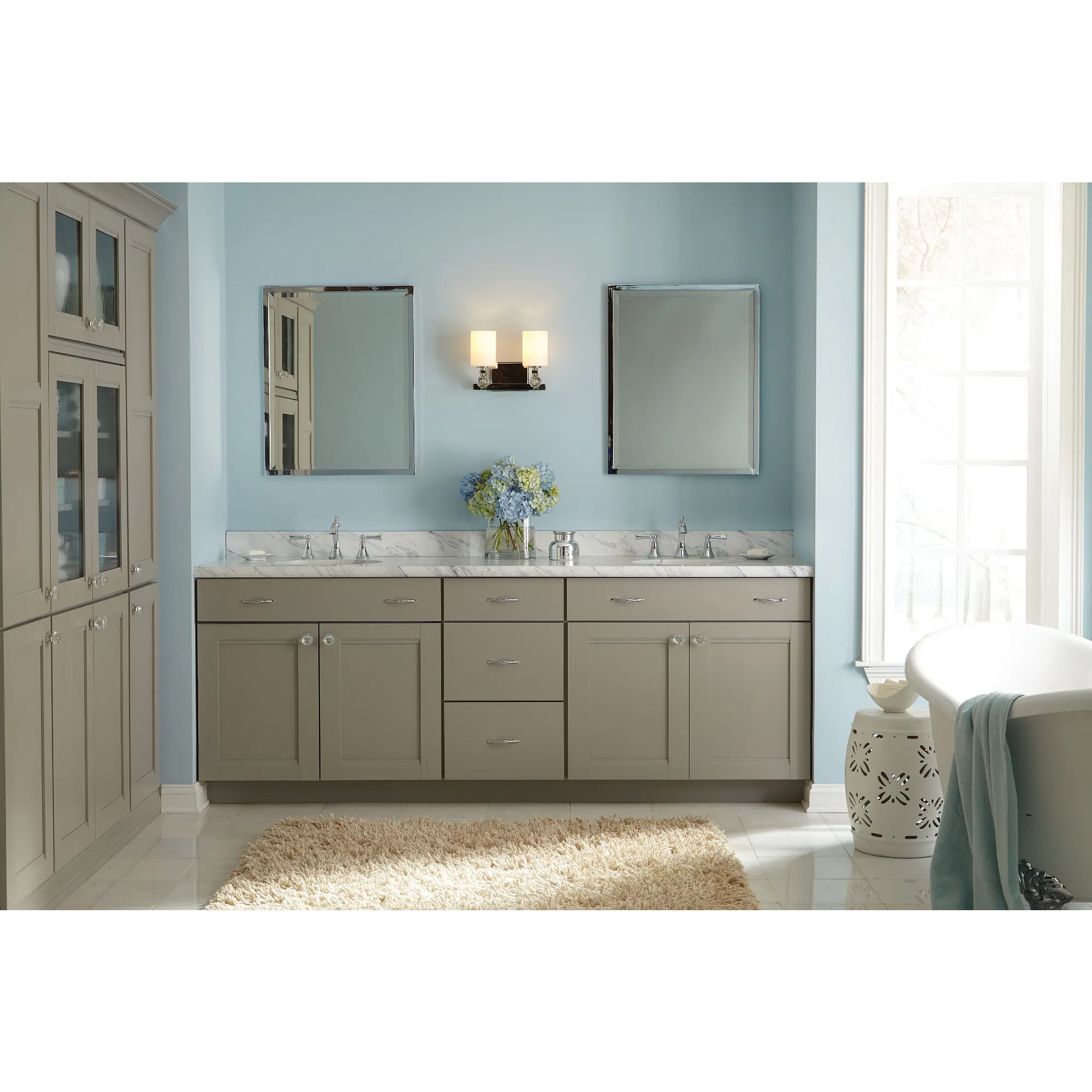 Wynford Chrome Two-Handle High Arc Bathroom Faucet - Image 4
