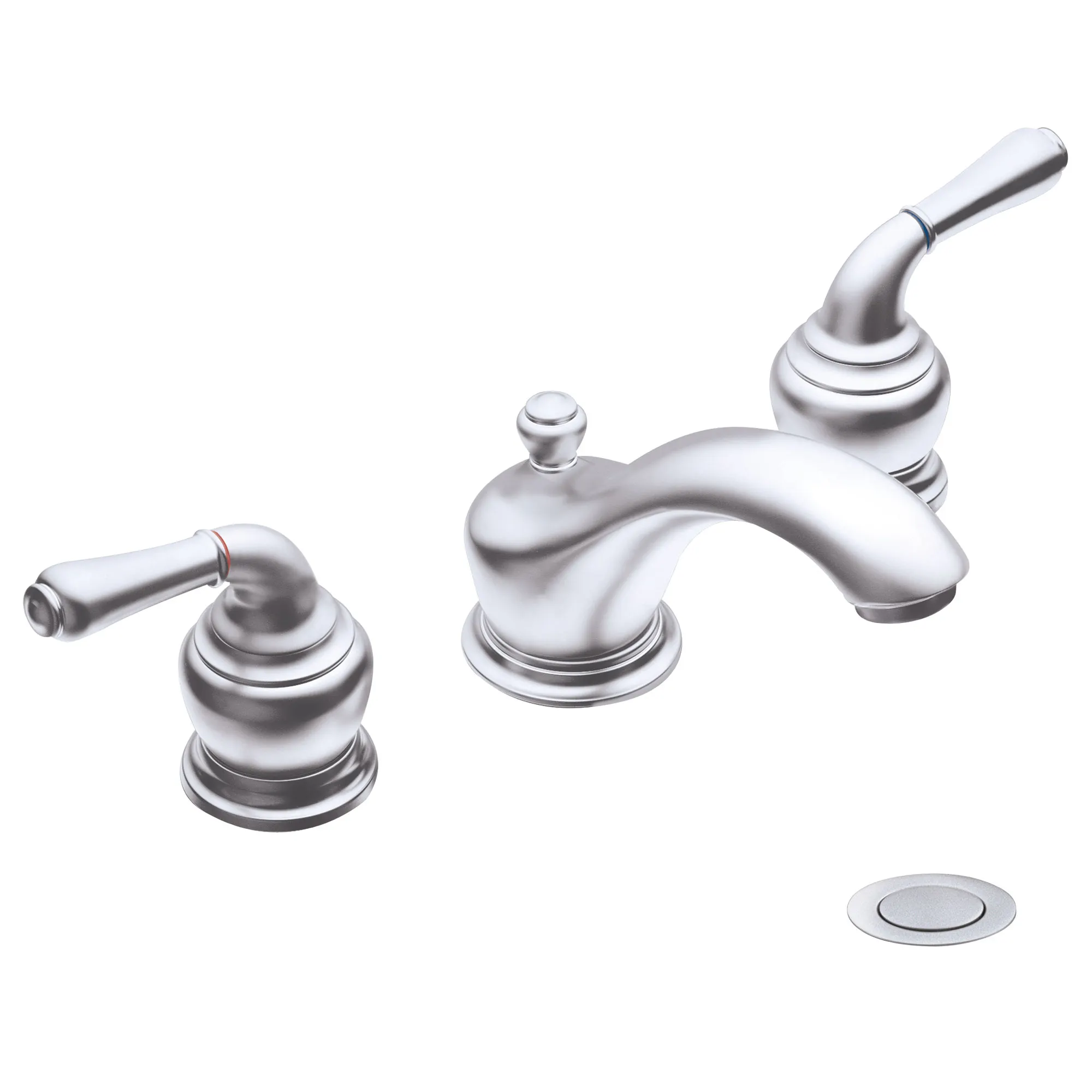 Monticello Chrome two-handle low arc bathroom faucet - Image 6