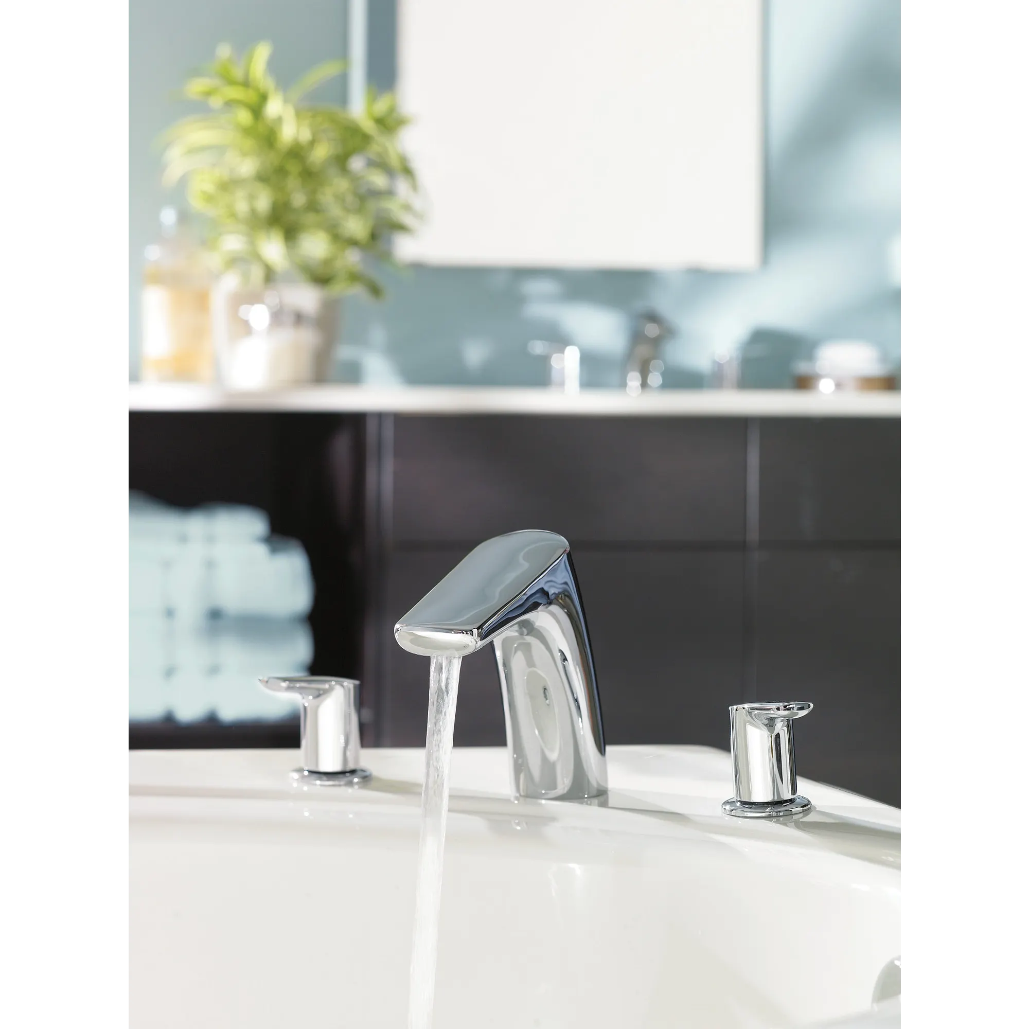 Method Chrome Two-Handle Low Arc Bathroom Faucet