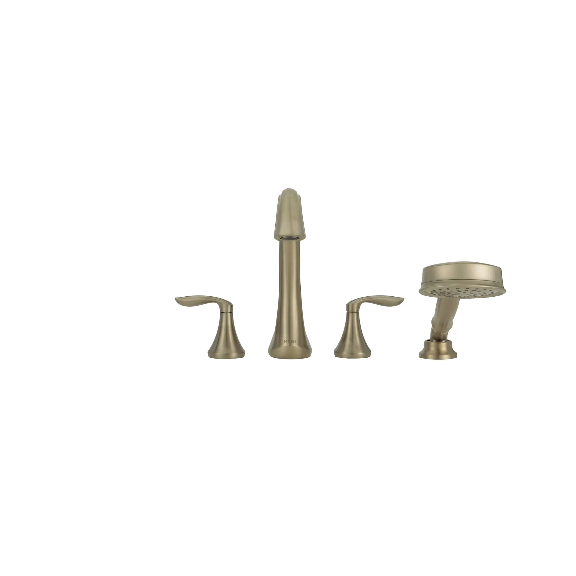 Eva Chrome Two-Handle High Arc Roman Tub Faucet including Handheld Shower - Image 5