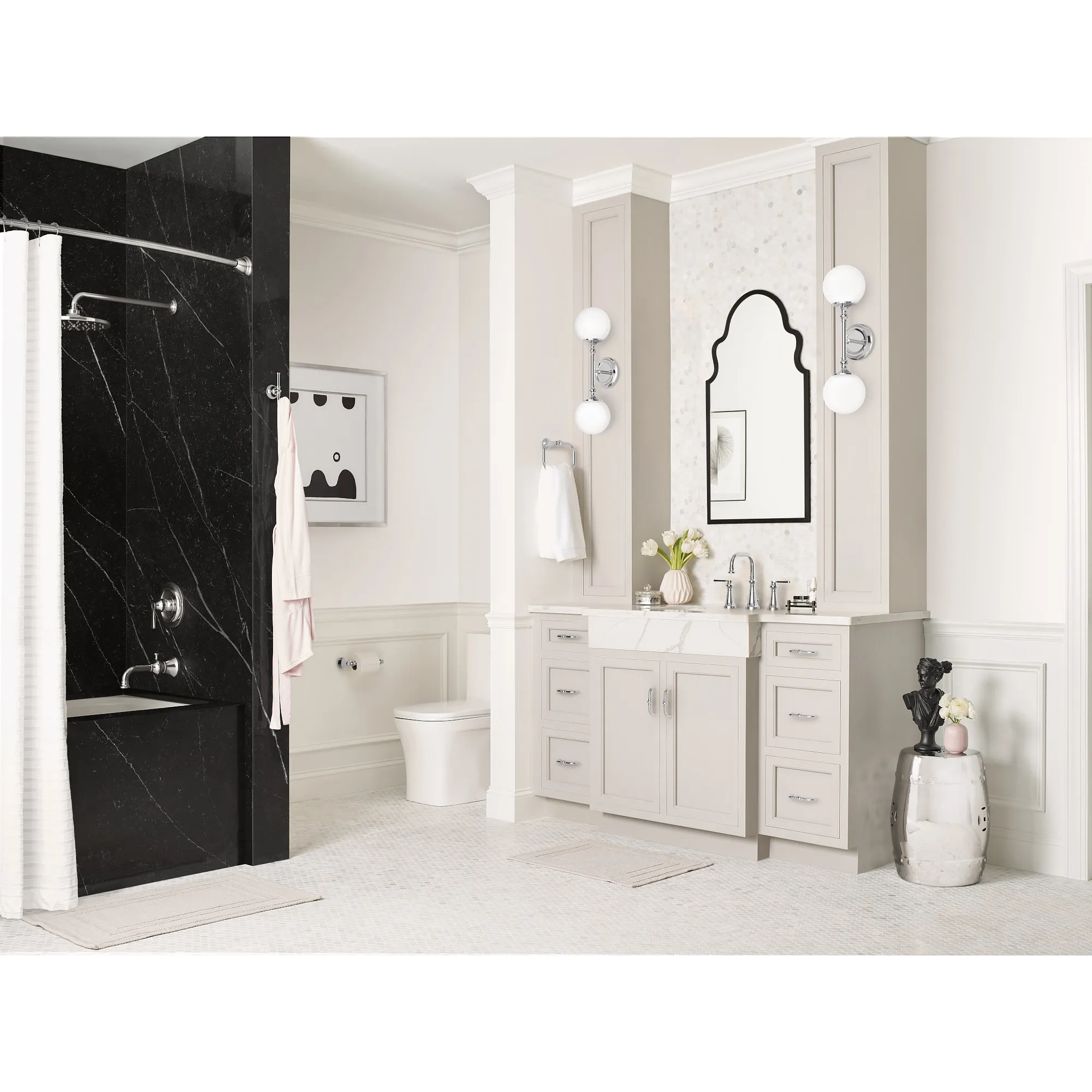 Colinet Chrome two-handle high arc bathroom faucet - Image 10