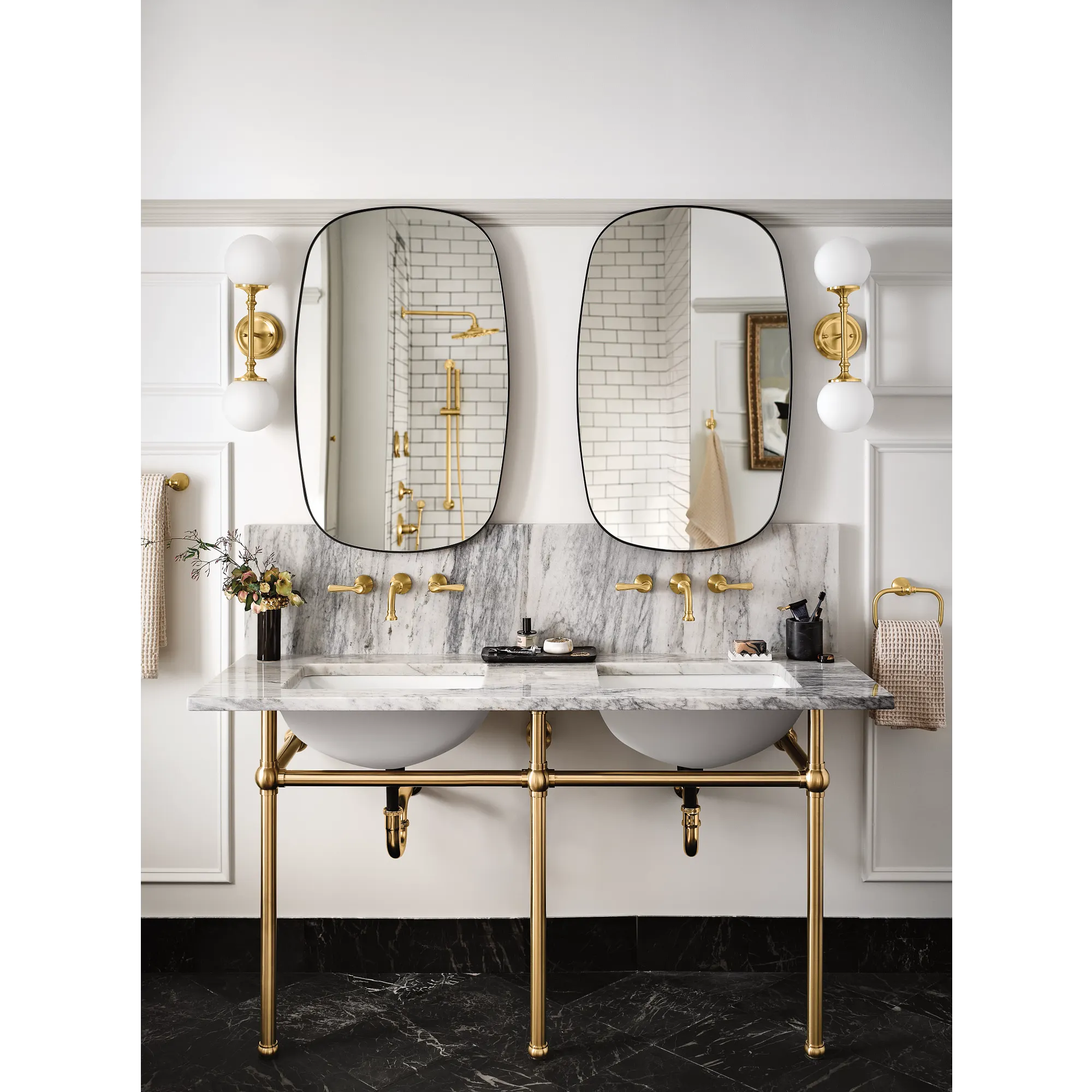 Colinet Chrome two-handle wall mount bathroom faucet - Image 12