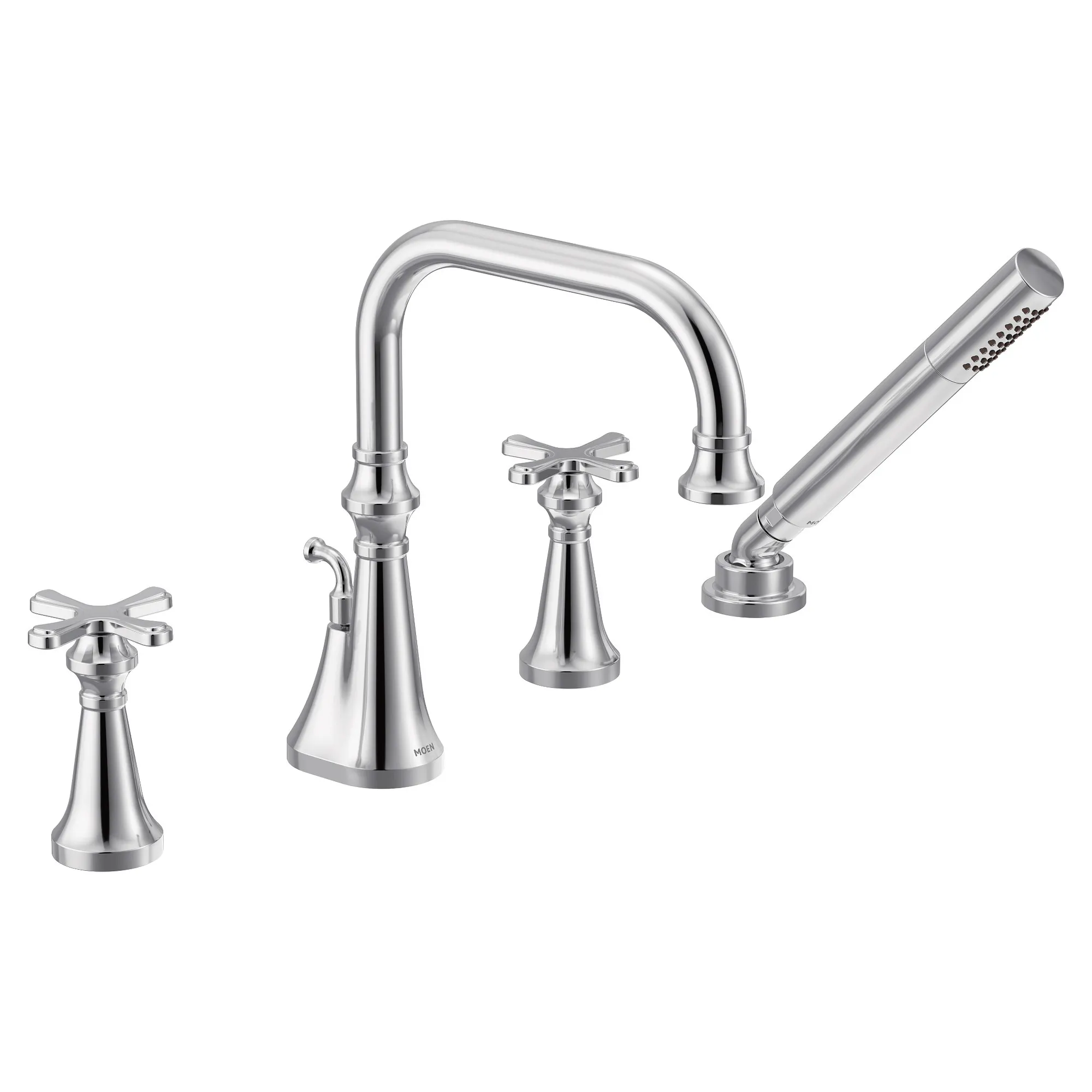 Colinet Chrome two-handle high arc roman tub faucet