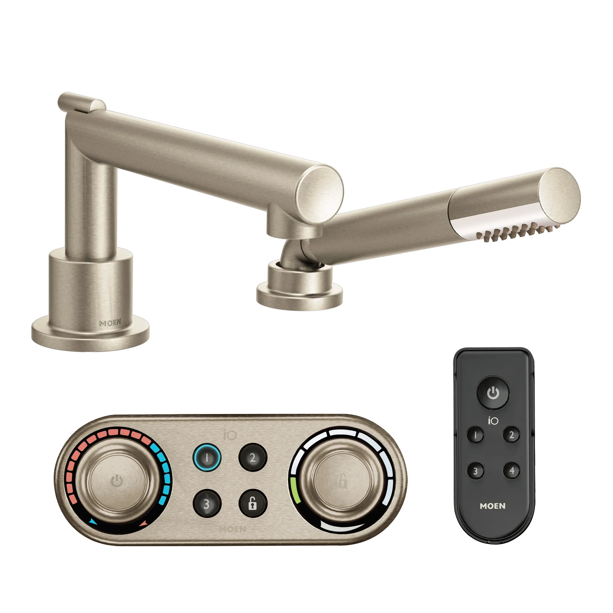 Arris Chrome Roman Tub Faucet including Handheld Shower IO Digital(R) Technology - Image 3